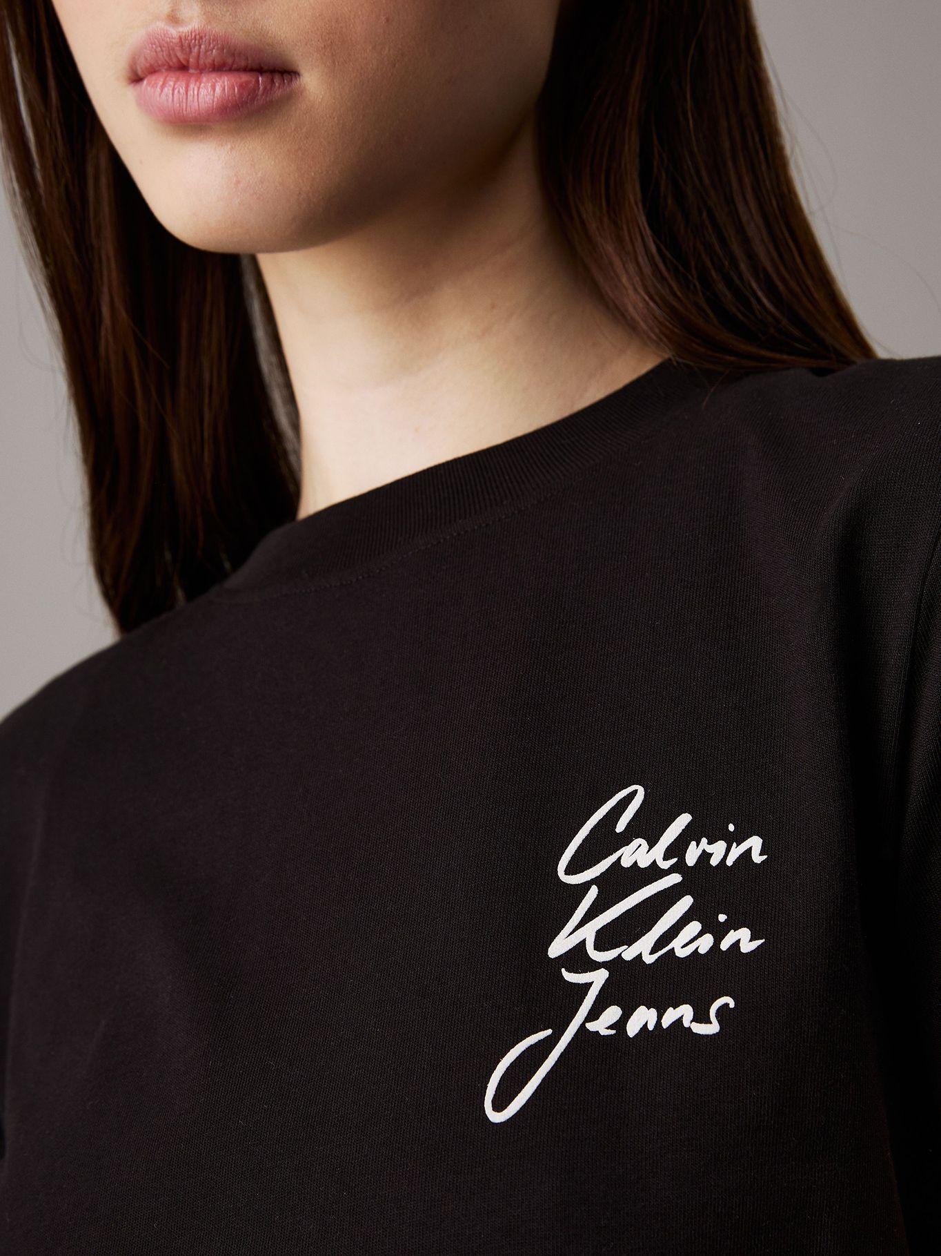 Polera slim y logo Negro Calvin Klein-3