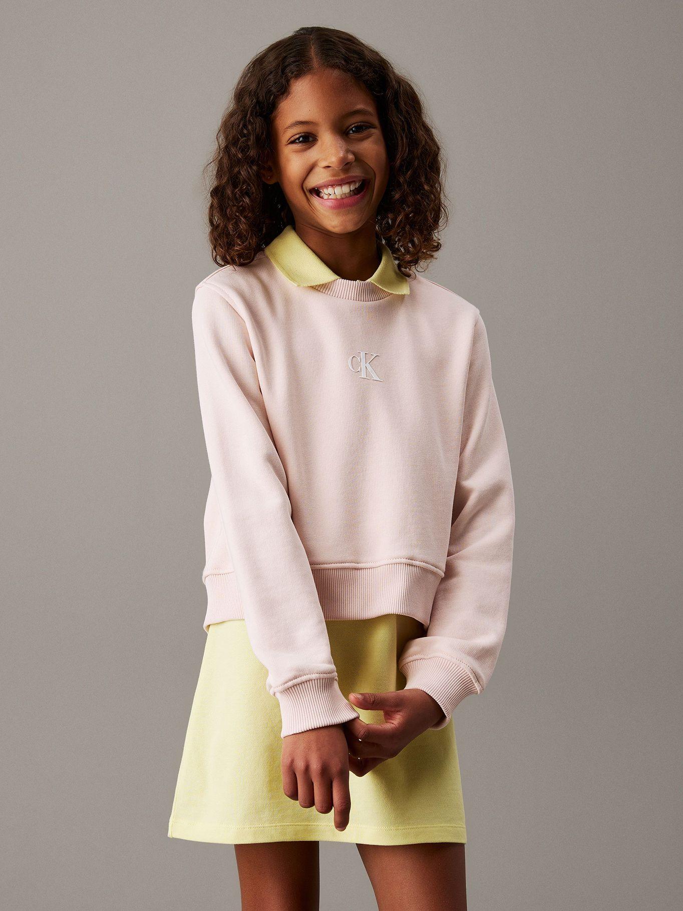Polerón Niña Ck Logo Rosado Calvin Klein-0