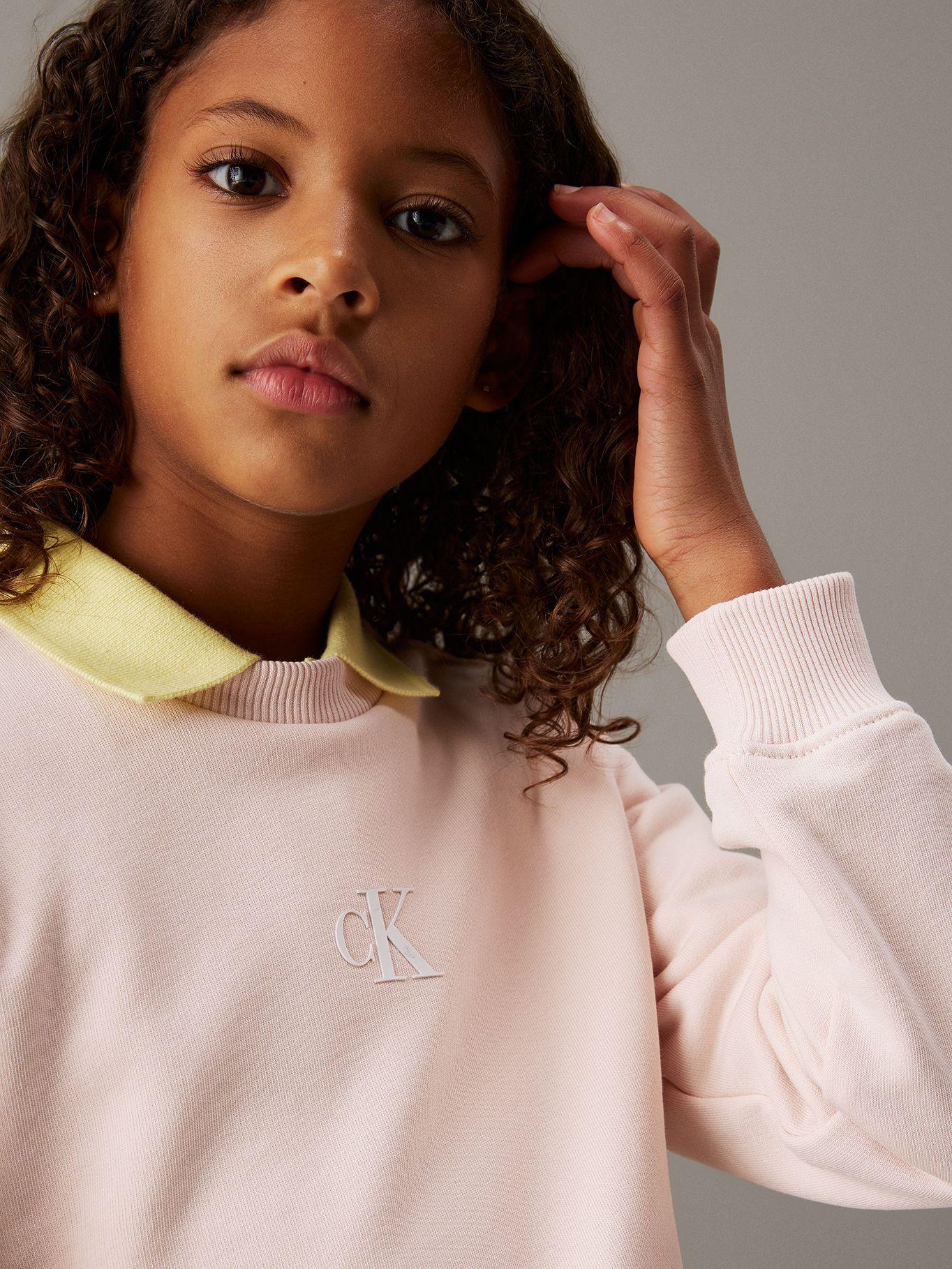 Polerón Niña Ck Logo Rosado Calvin Klein-3