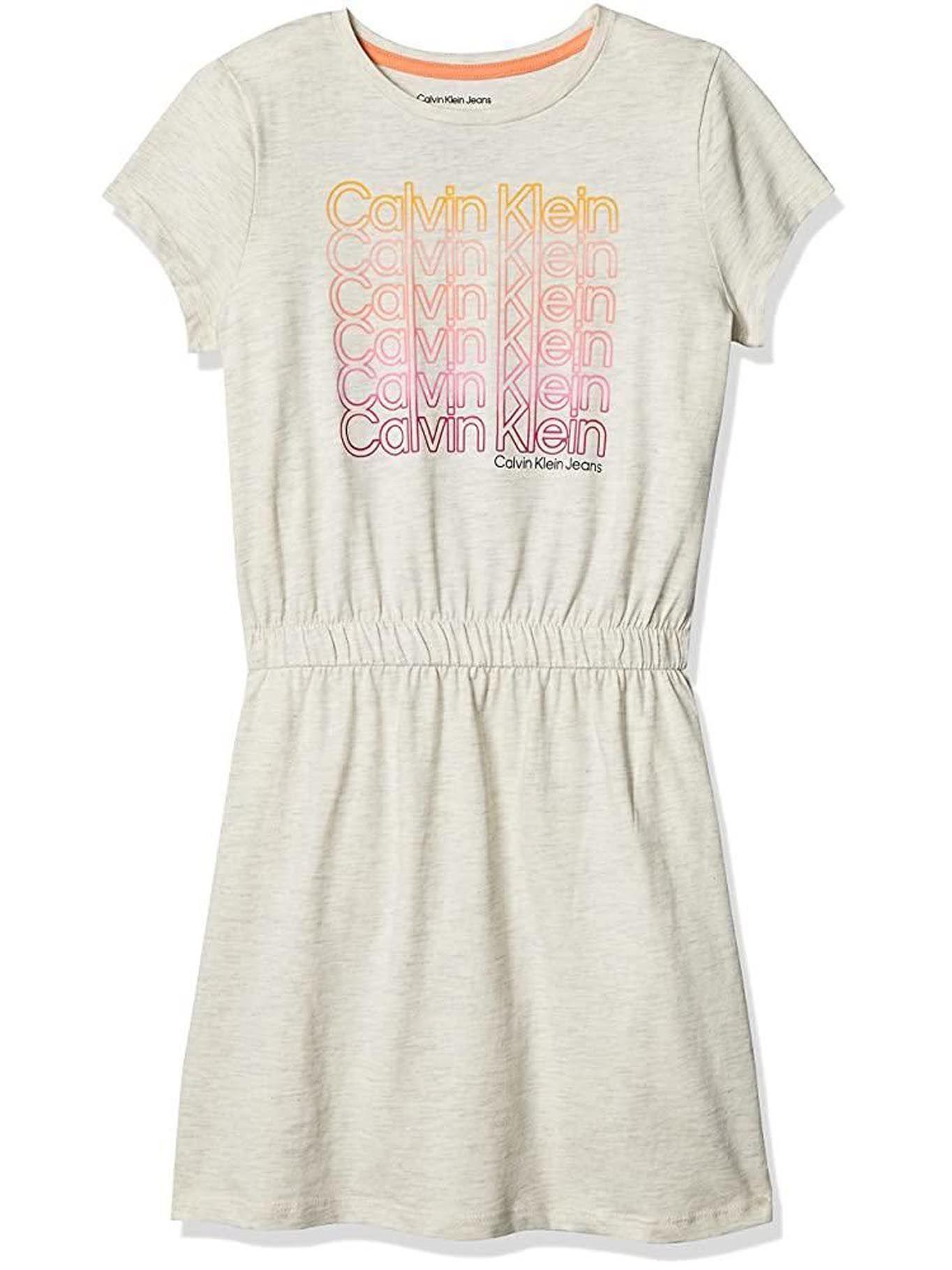 Vestido Stacked Logo Crema Calvin Klein-0