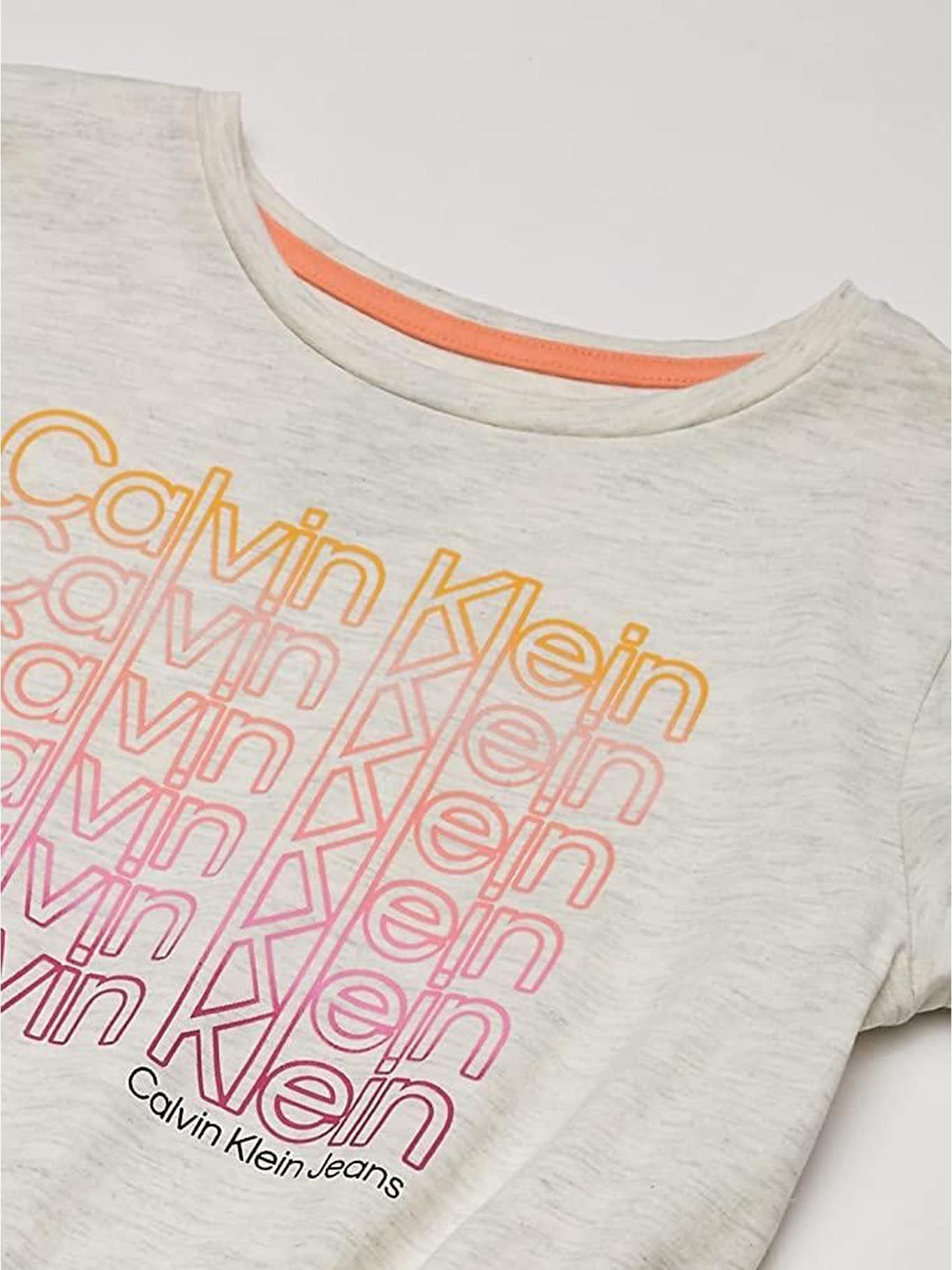 Vestido Stacked Logo Crema Calvin Klein-2