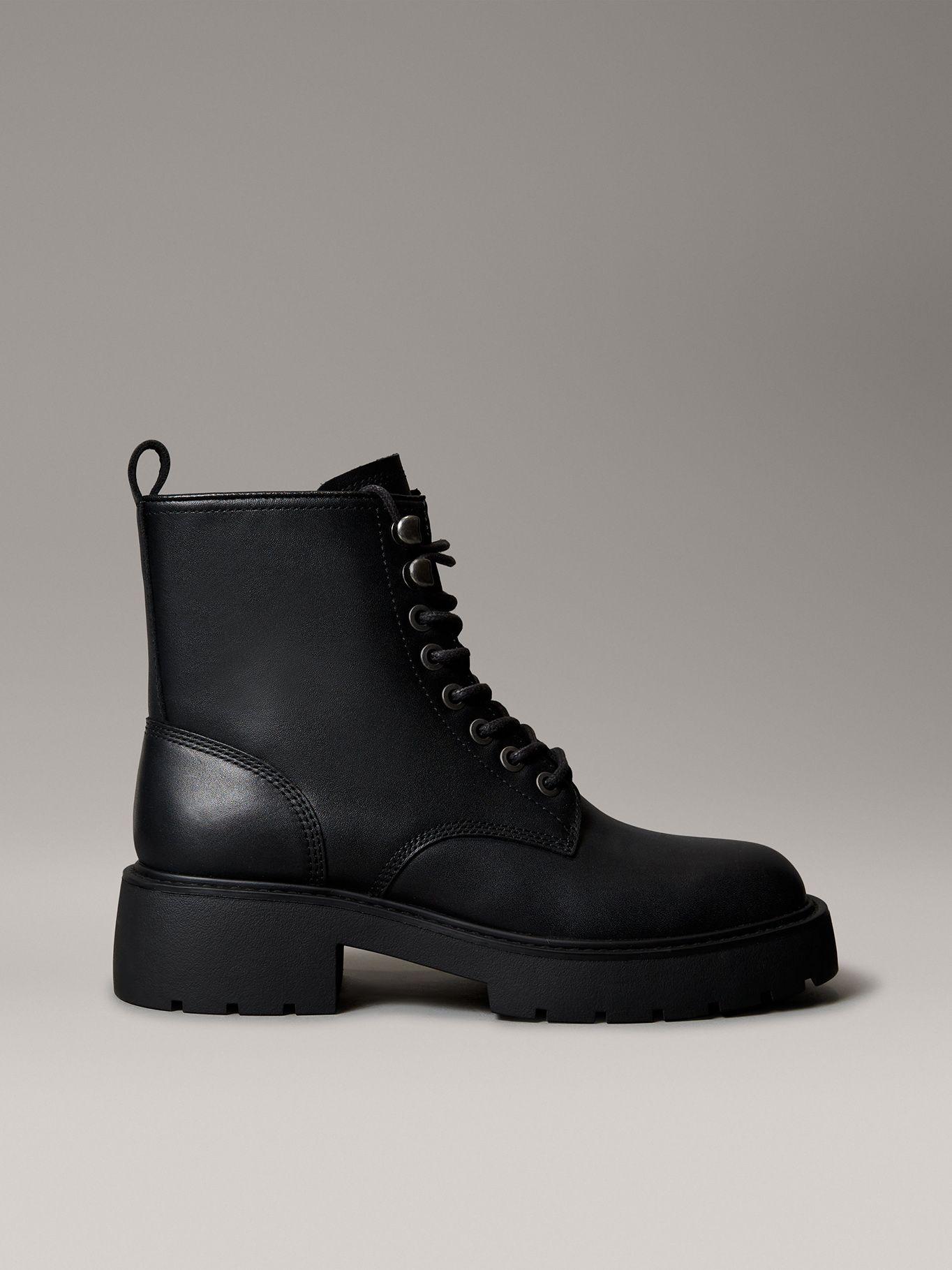 Botas Chunky de Cuero Negro Calvin Klein-4