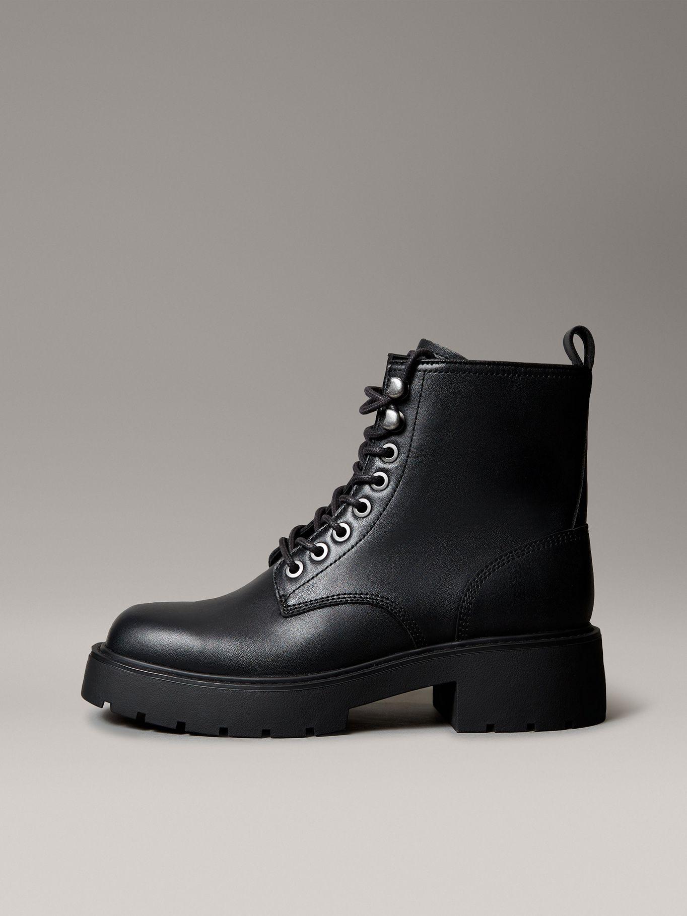 Botas Chunky de Cuero Negro Calvin Klein-5