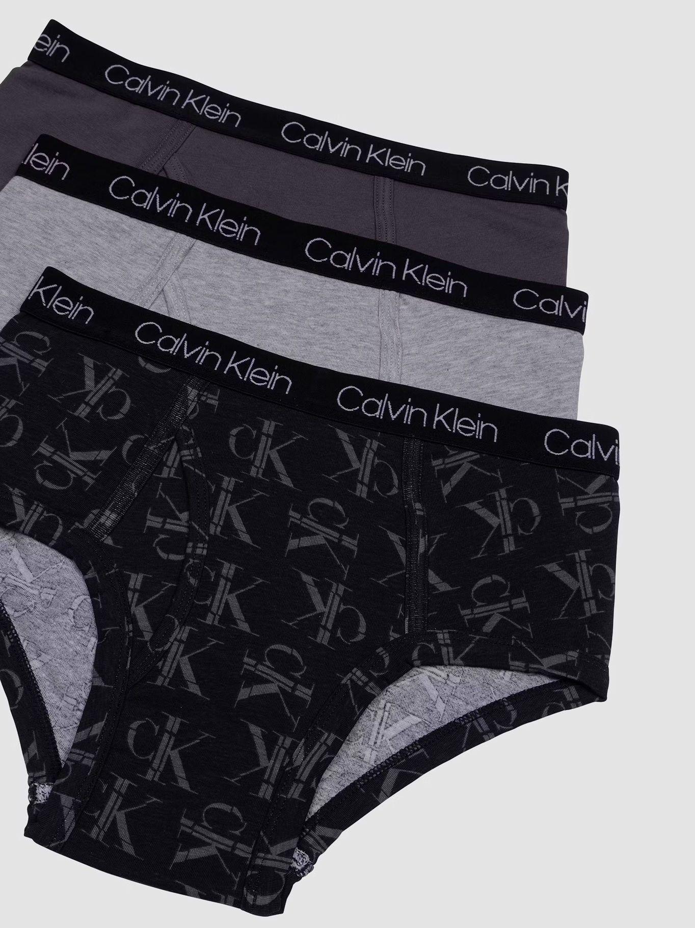 Pack 3 Slips Niño Cotton Classic Gris Calvin Klein-2