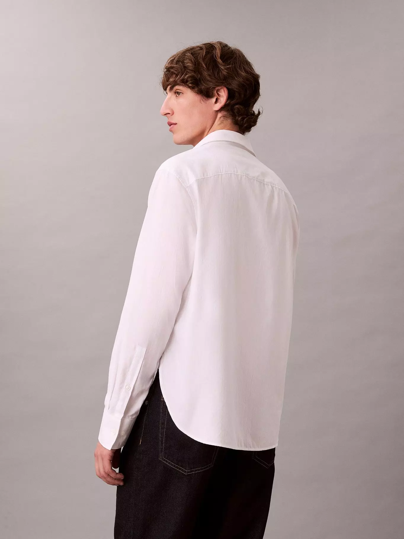 Camisa en Jacquard Blanco Calvin Klein-2