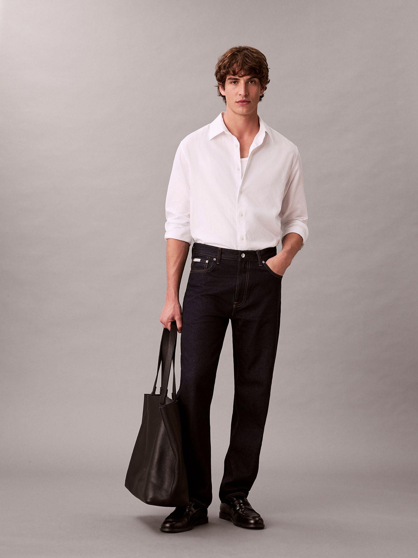 Camisa en Jacquard Blanco Calvin Klein-3