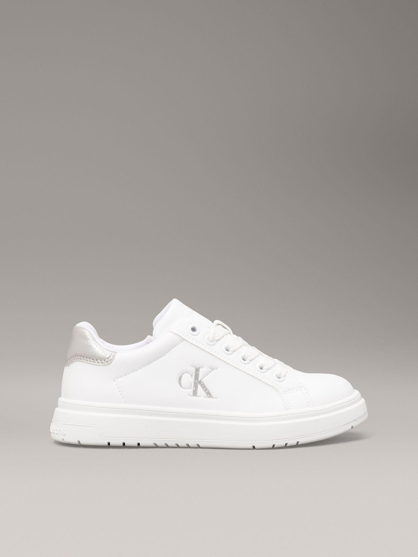 Zapatillas Niña Low Cut Lace-025 Blanco Calvin Klein-4
