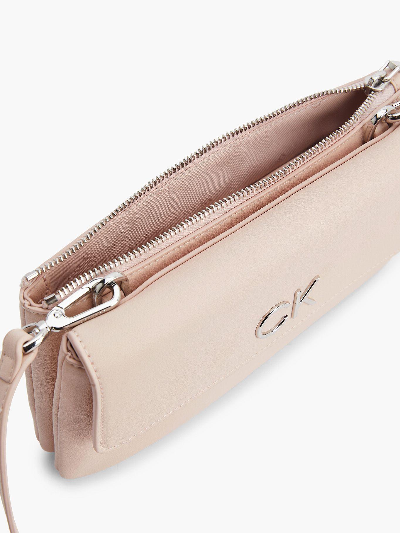 Cartera Re-Lock Dbl Xbody W/Flap Crema Calvin Klein-2
