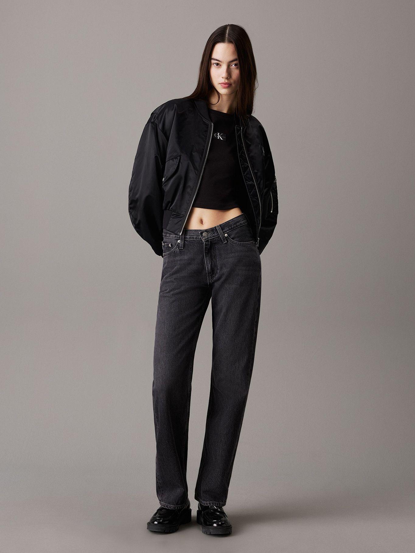 Polera Woven Label Rib Baby Negro Calvin Klein-1