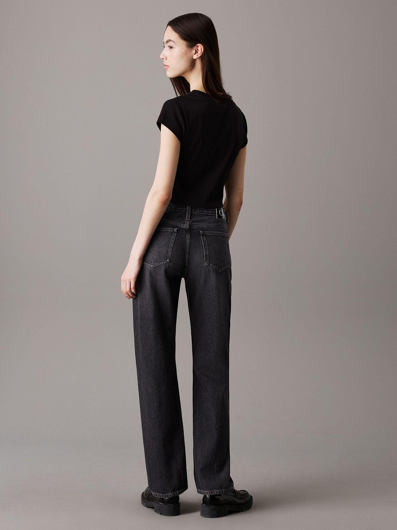 Polera Woven Label Rib Baby Negro Calvin Klein-2