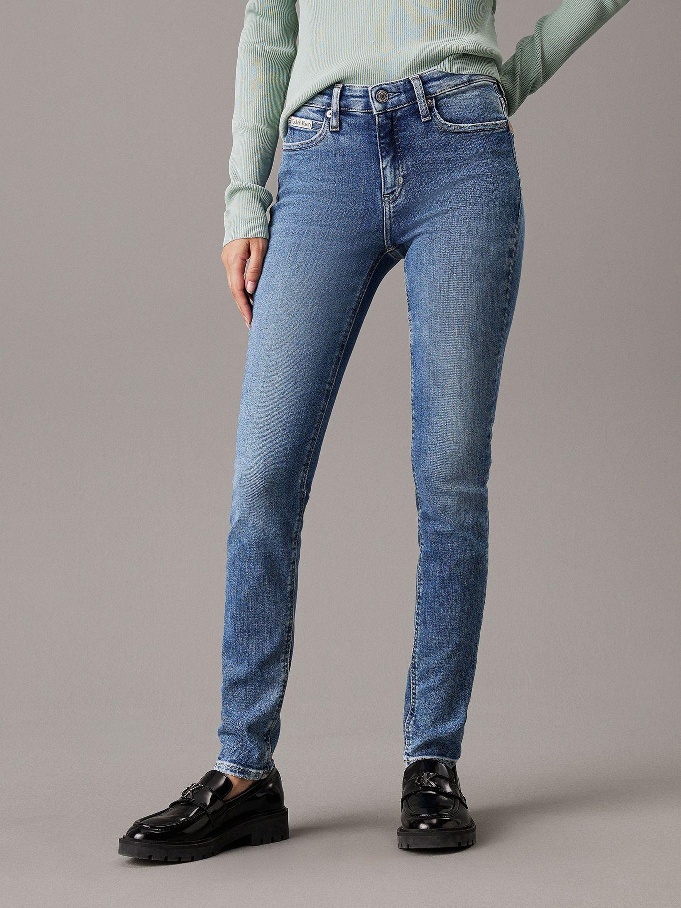 Jeans Mid Rise Skinny AA Azul Calvin Klein-0