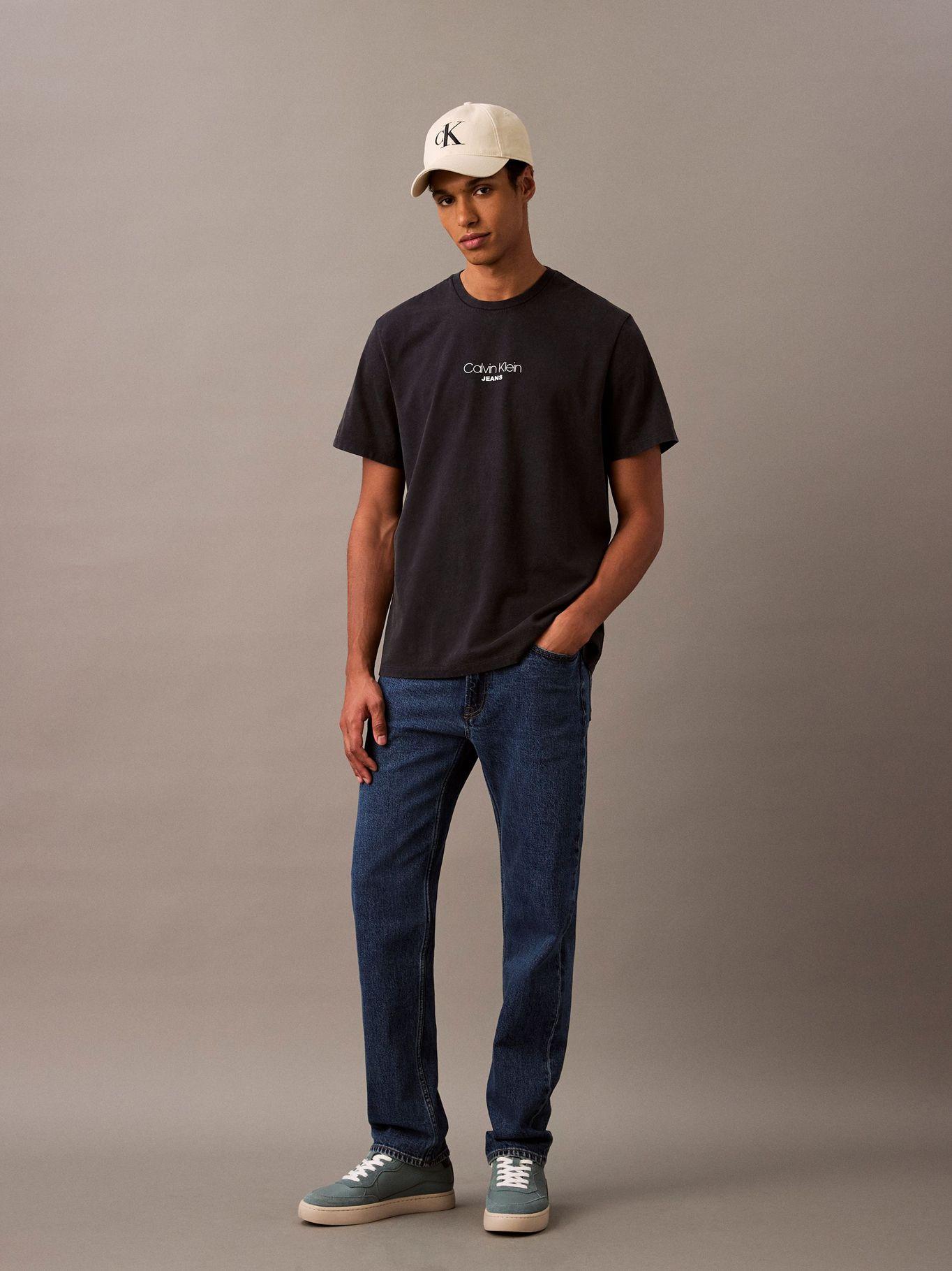 Polera Acid Wash Graphic Negro Calvin Klein-1
