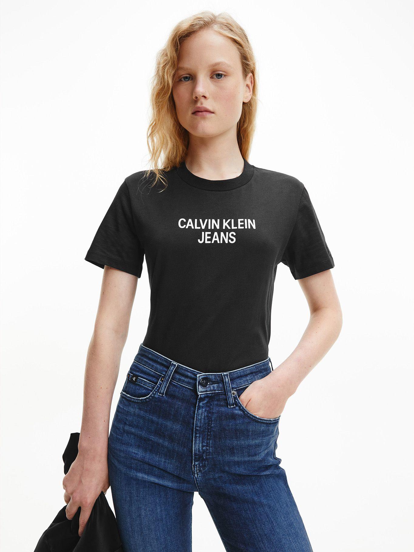 Polera Easy Institutional Negro Calvin Klein-0