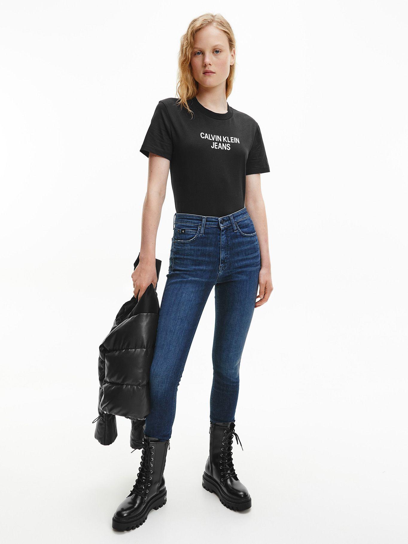 Polera Easy Institutional Negro Calvin Klein-1