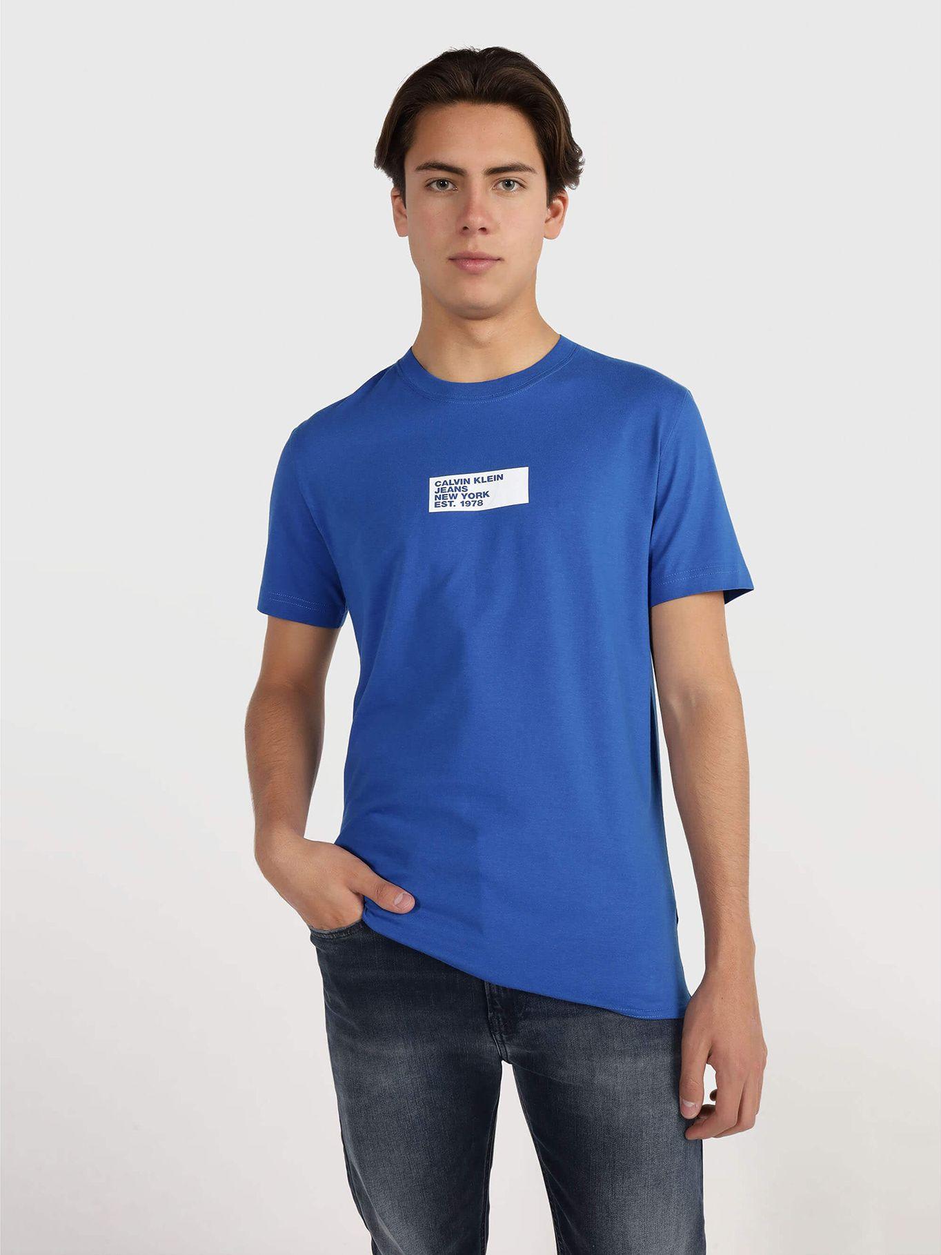 Polera Small Center Box Azul Calvin Klein-0