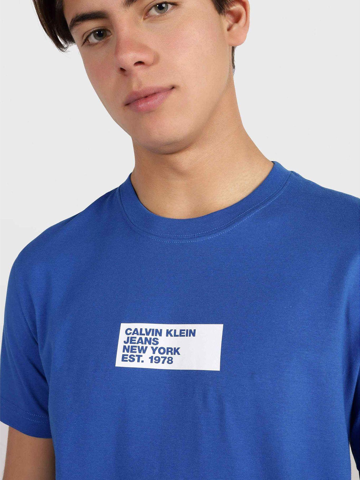 Polera Small Center Box Azul Calvin Klein-3