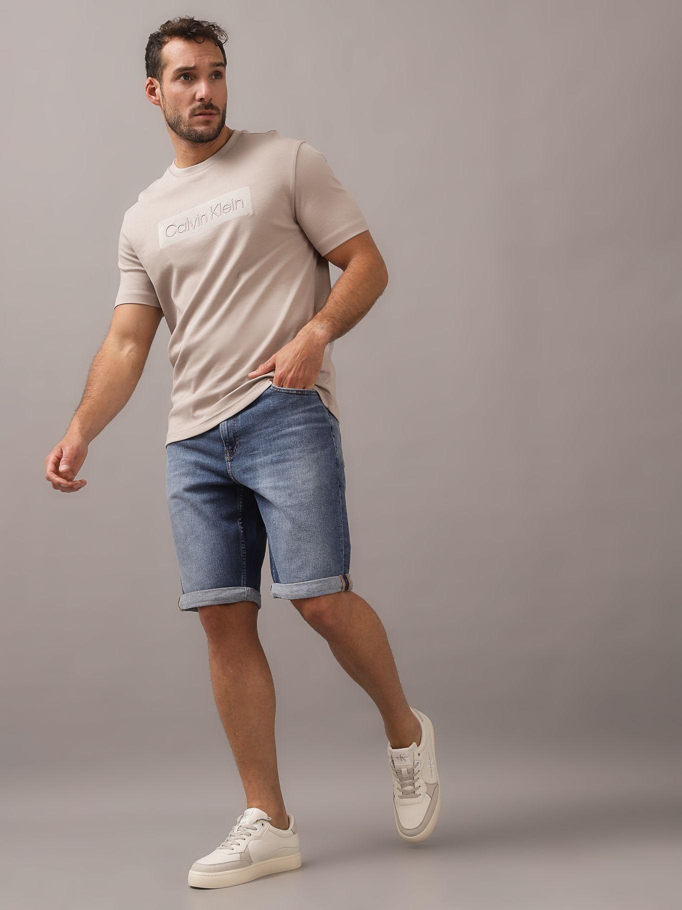 Polera Textured Embroidery Beige Calvin Klein-1
