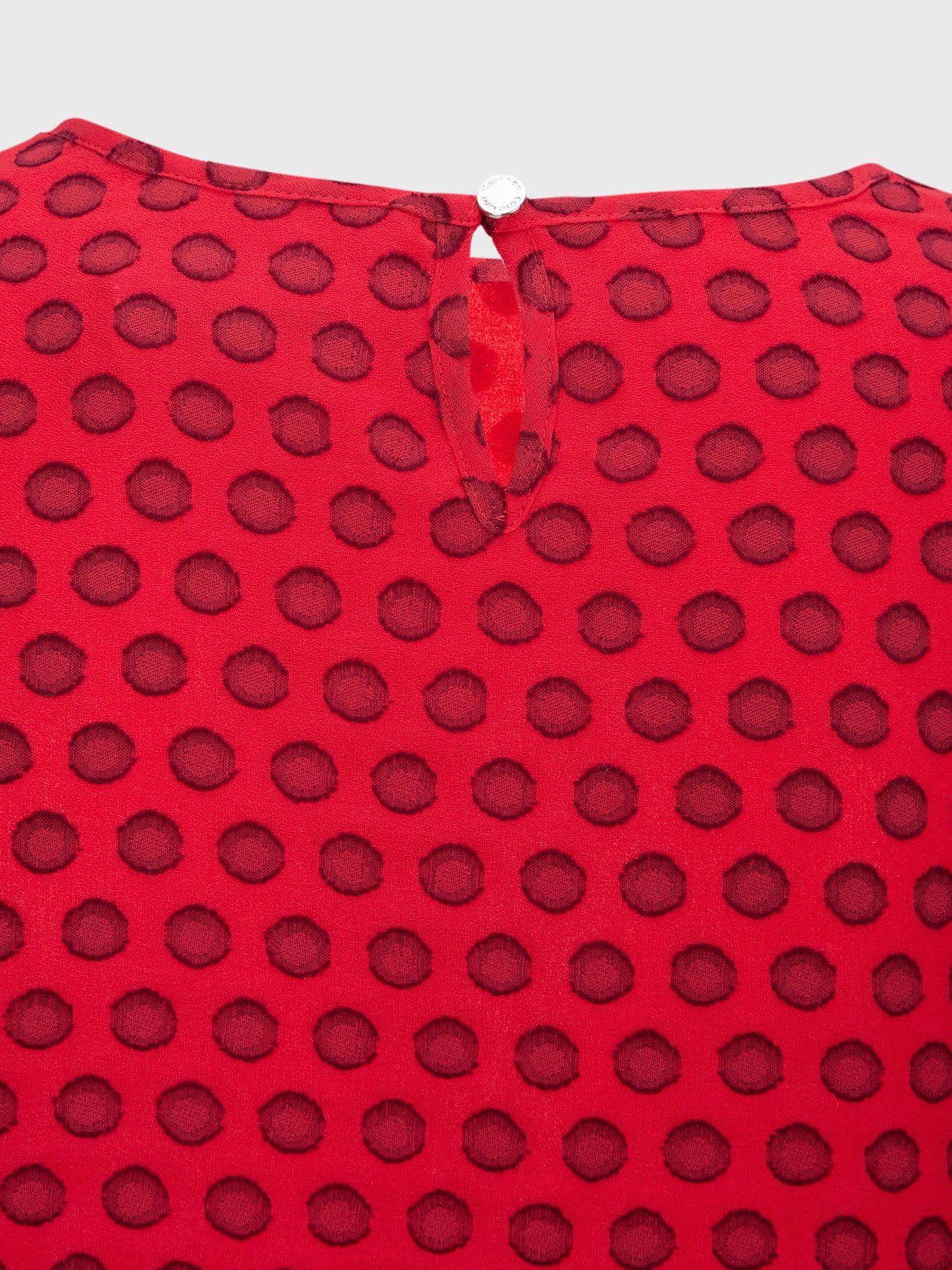 Blusa Clip Dot Rojo Calvin Klein-3