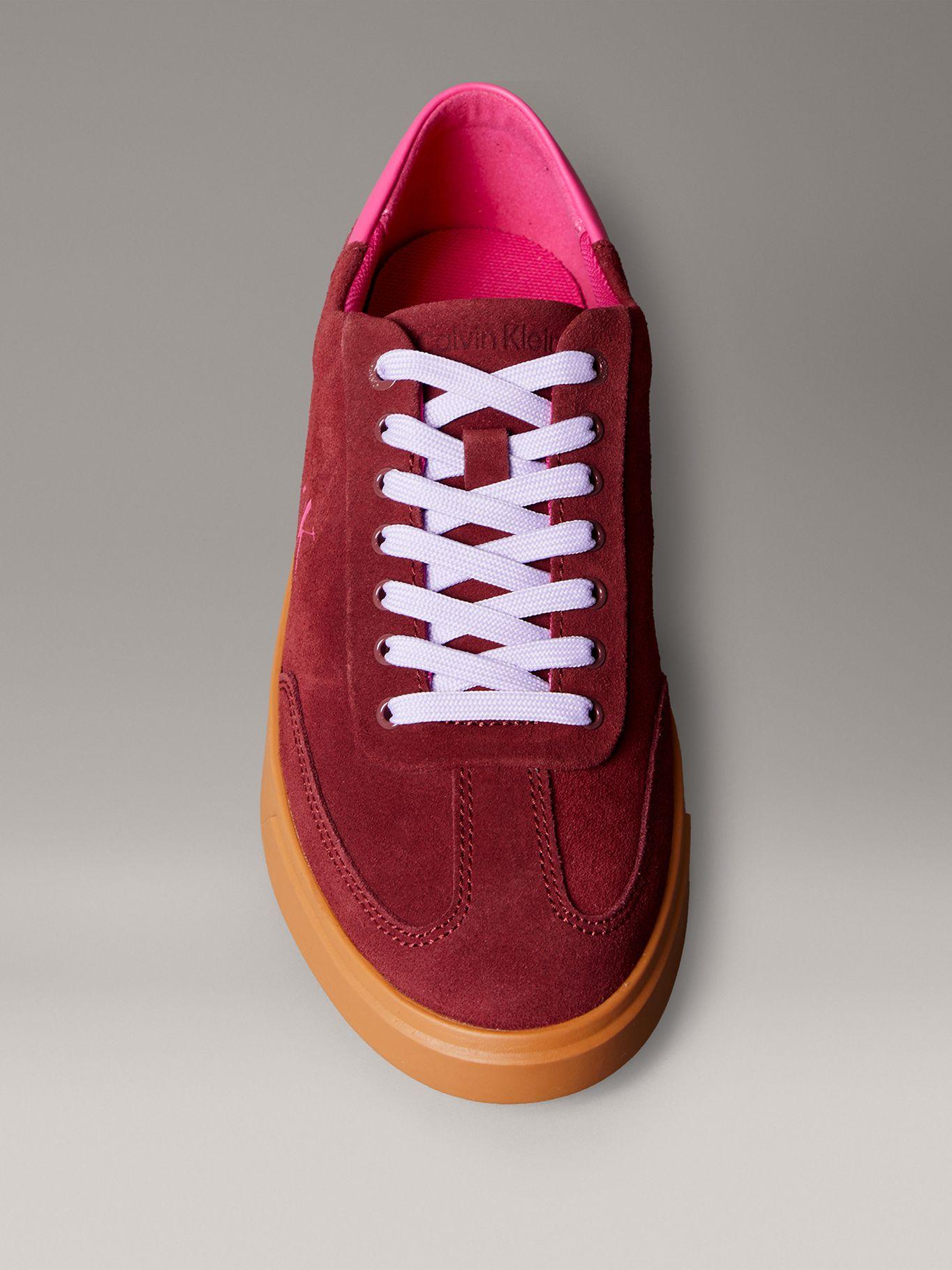 Zapatillas de Ante de Caña Baja Rojo Calvin Klein-2