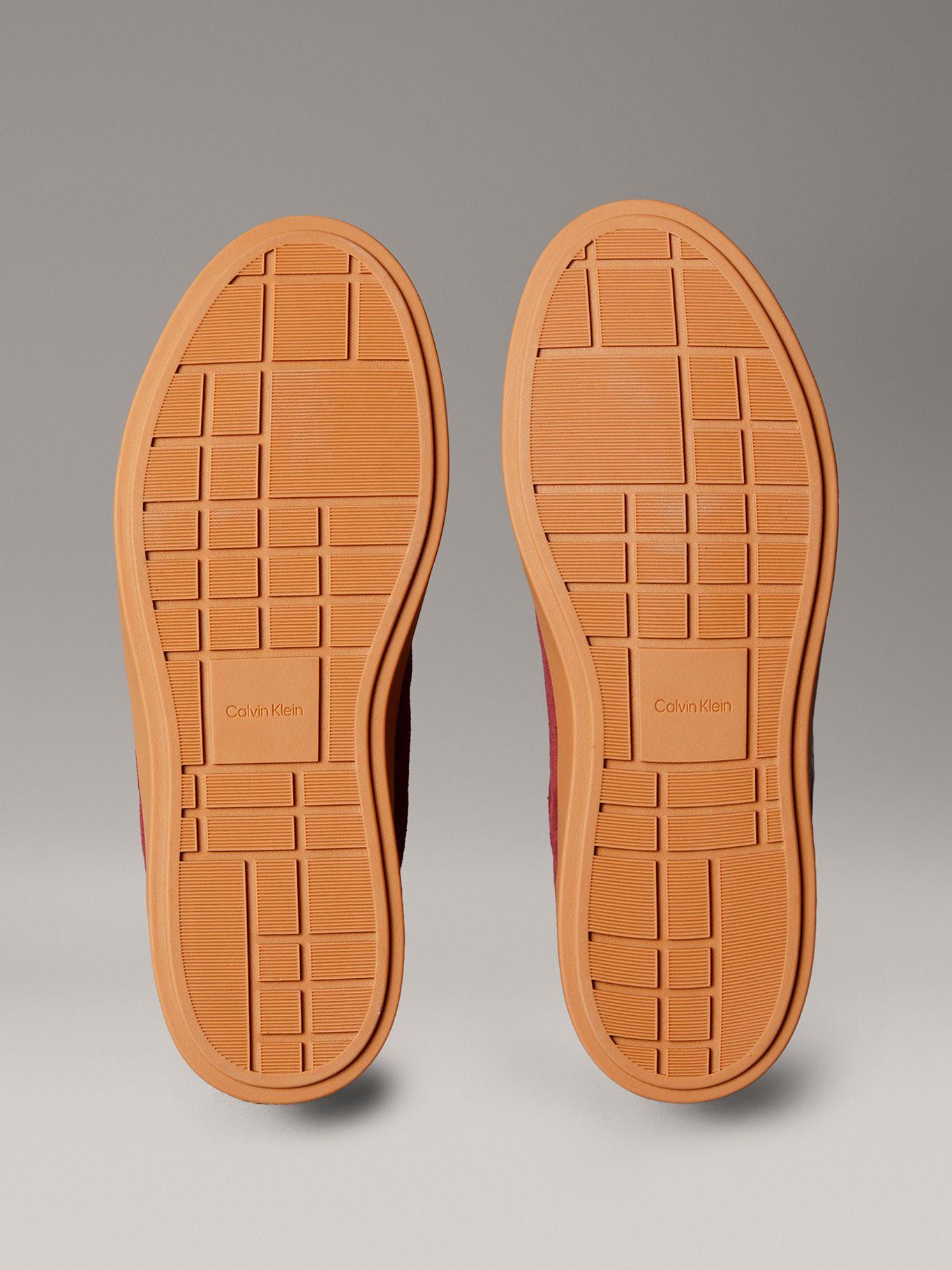 Zapatillas de Ante de Caña Baja Rojo Calvin Klein-3