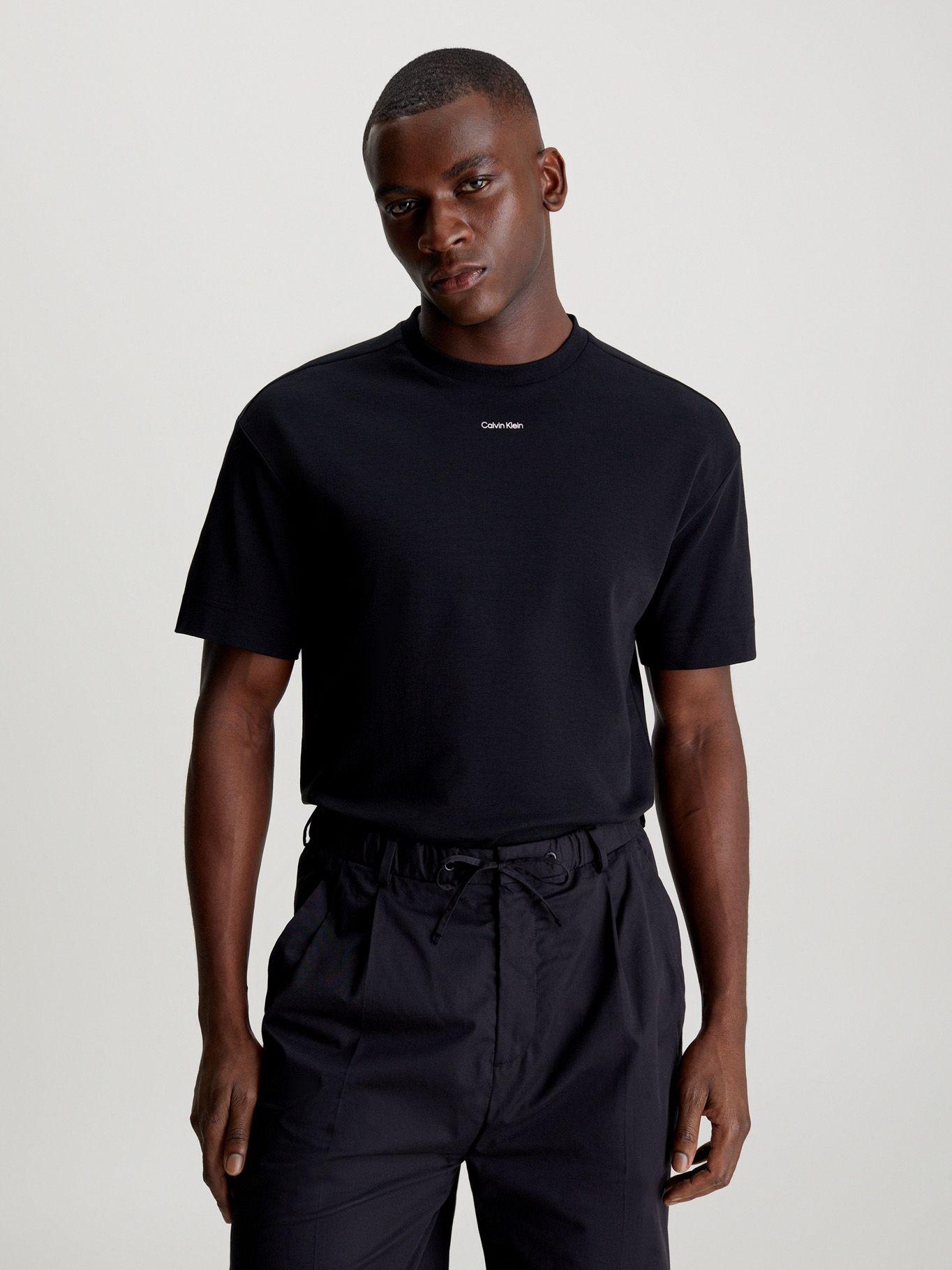 Polera Nano Logo Interlock Negro Calvin Klein-0