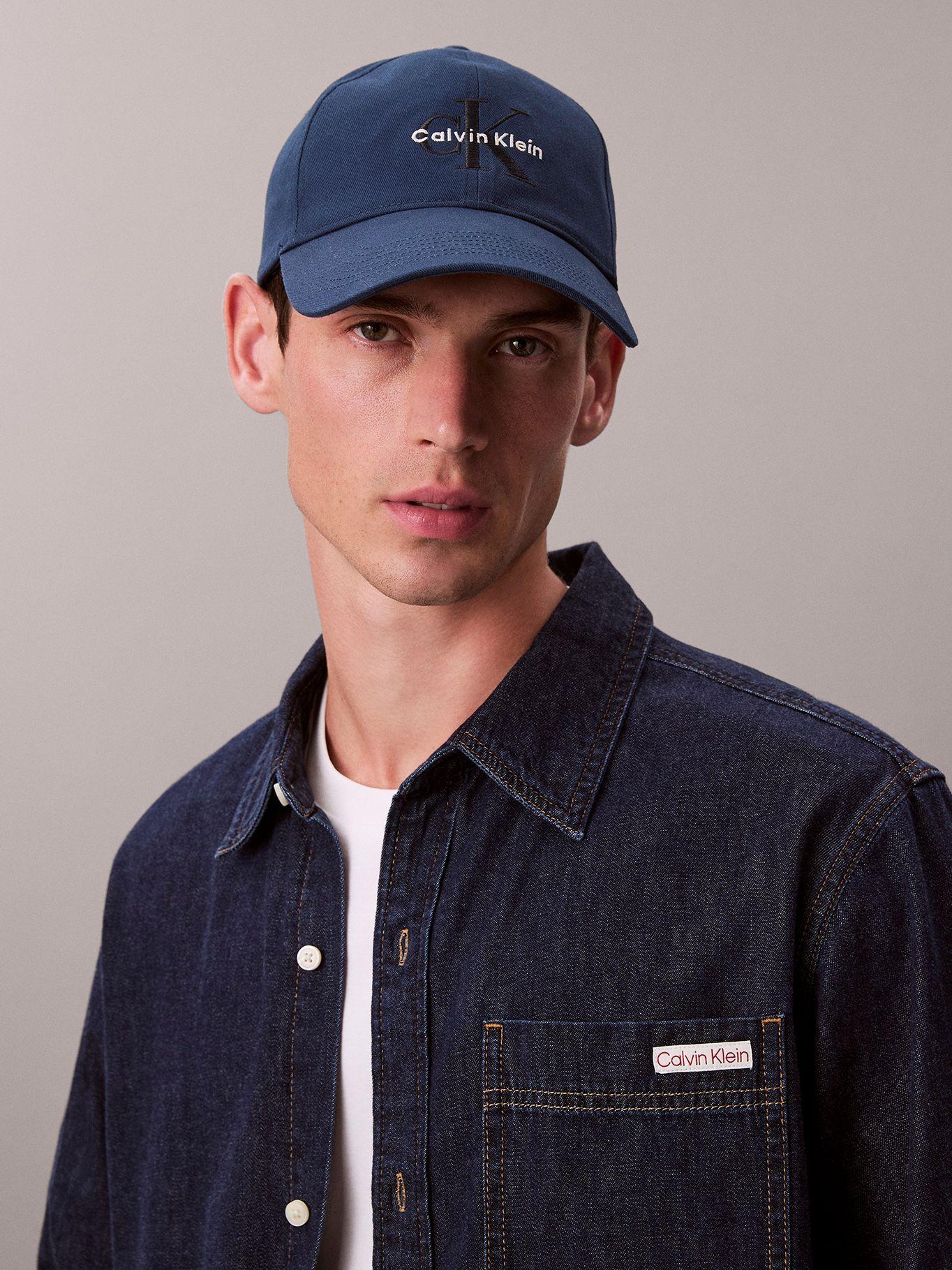 Jockey con Logo Monograma Bordado Azul Calvin Klein-3