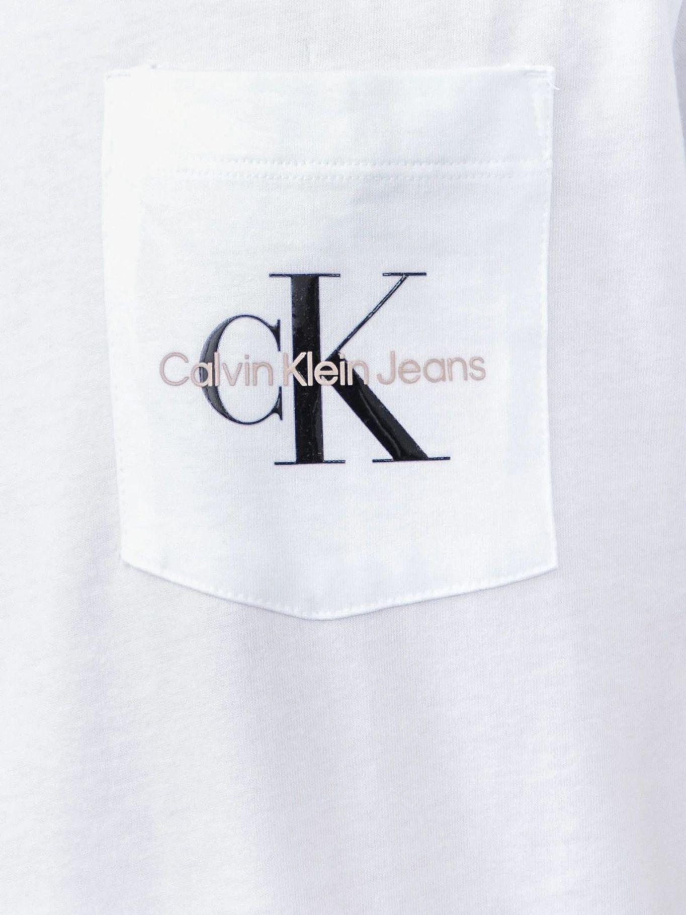 Polera Monogram Logo Pocket Blanco Calvin Klein-2