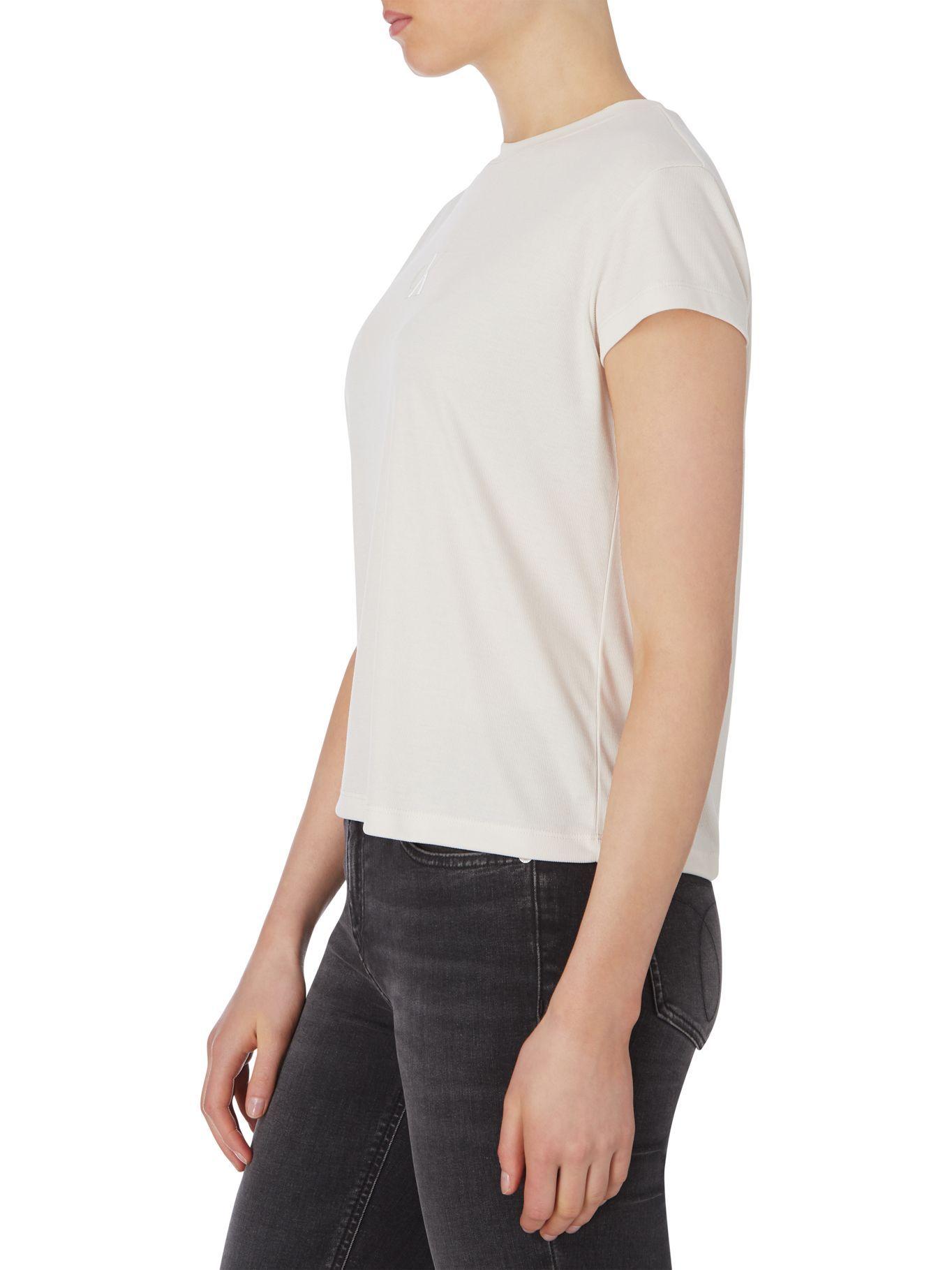 Polera Drapey Rib  Beige Calvin Klein-2