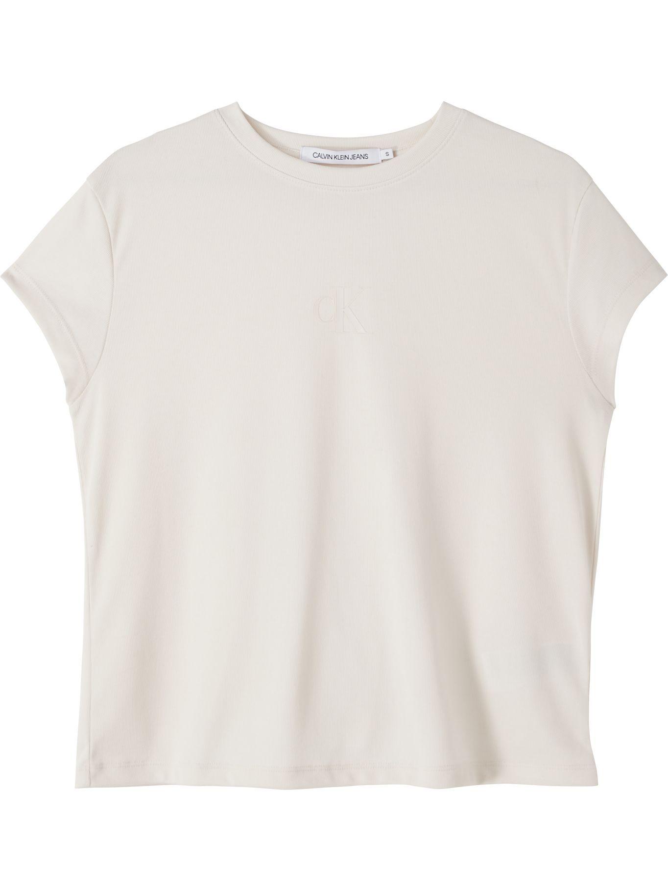 Polera Drapey Rib  Beige Calvin Klein-0