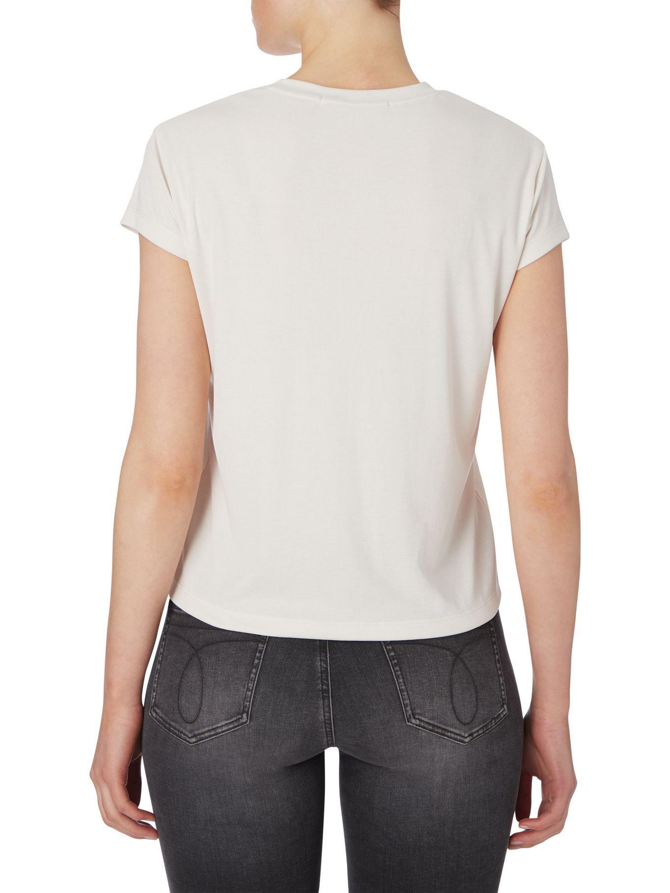 Polera Drapey Rib  Beige Calvin Klein-1