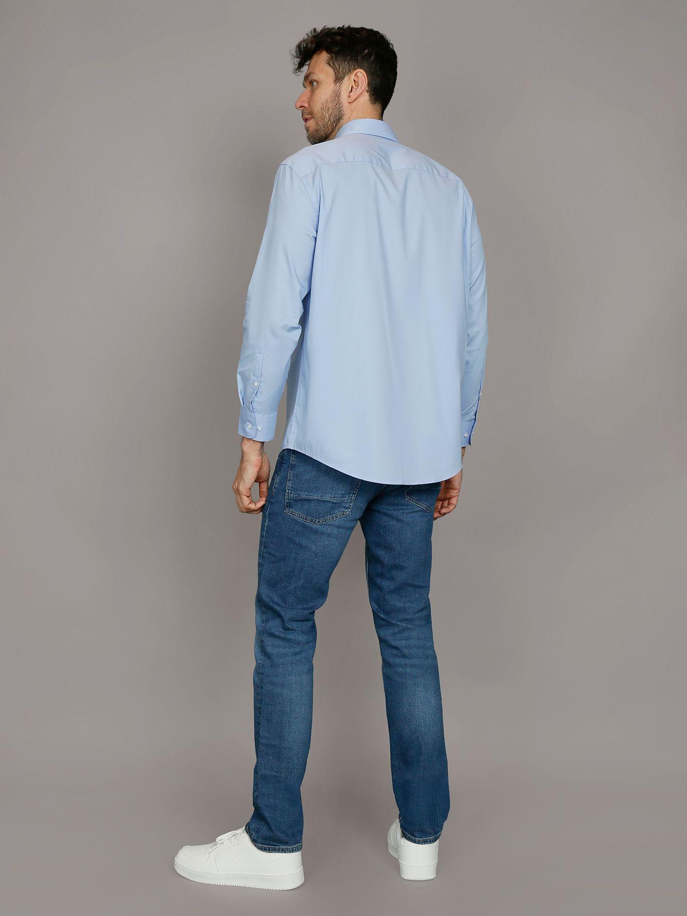 Camisa Slim Stretch Azul Calvin Klein-2
