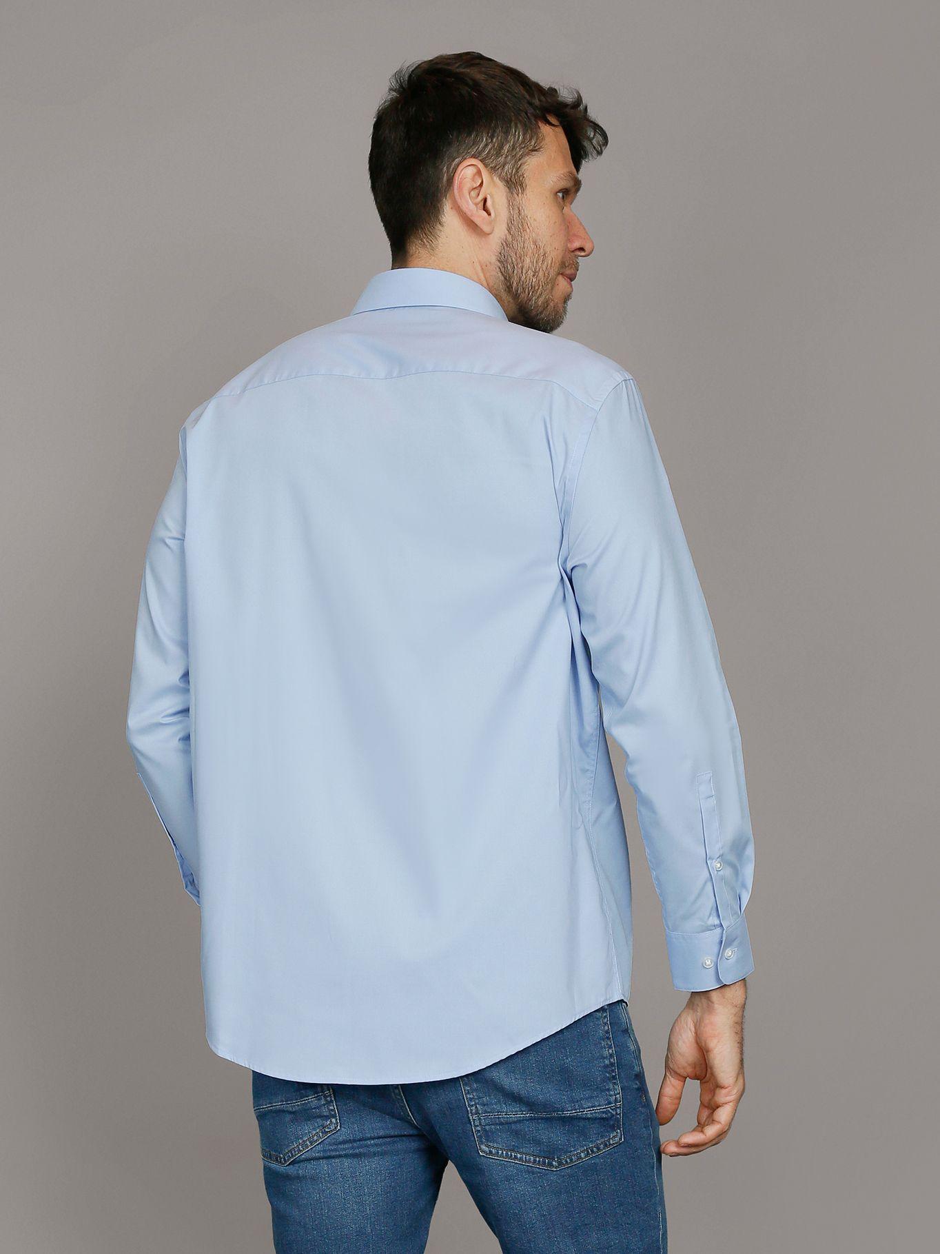 Camisa Slim Stretch Azul Calvin Klein-3
