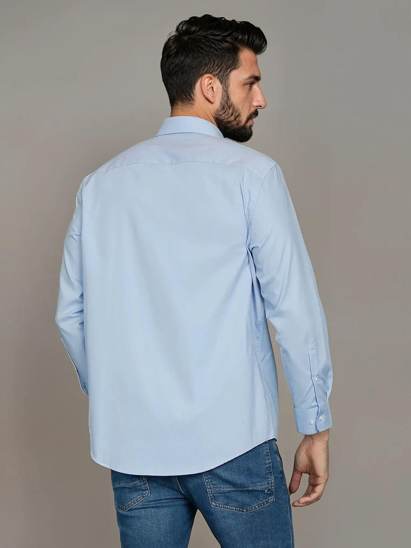 Camisa Slim Stretch Azul Calvin Klein-3