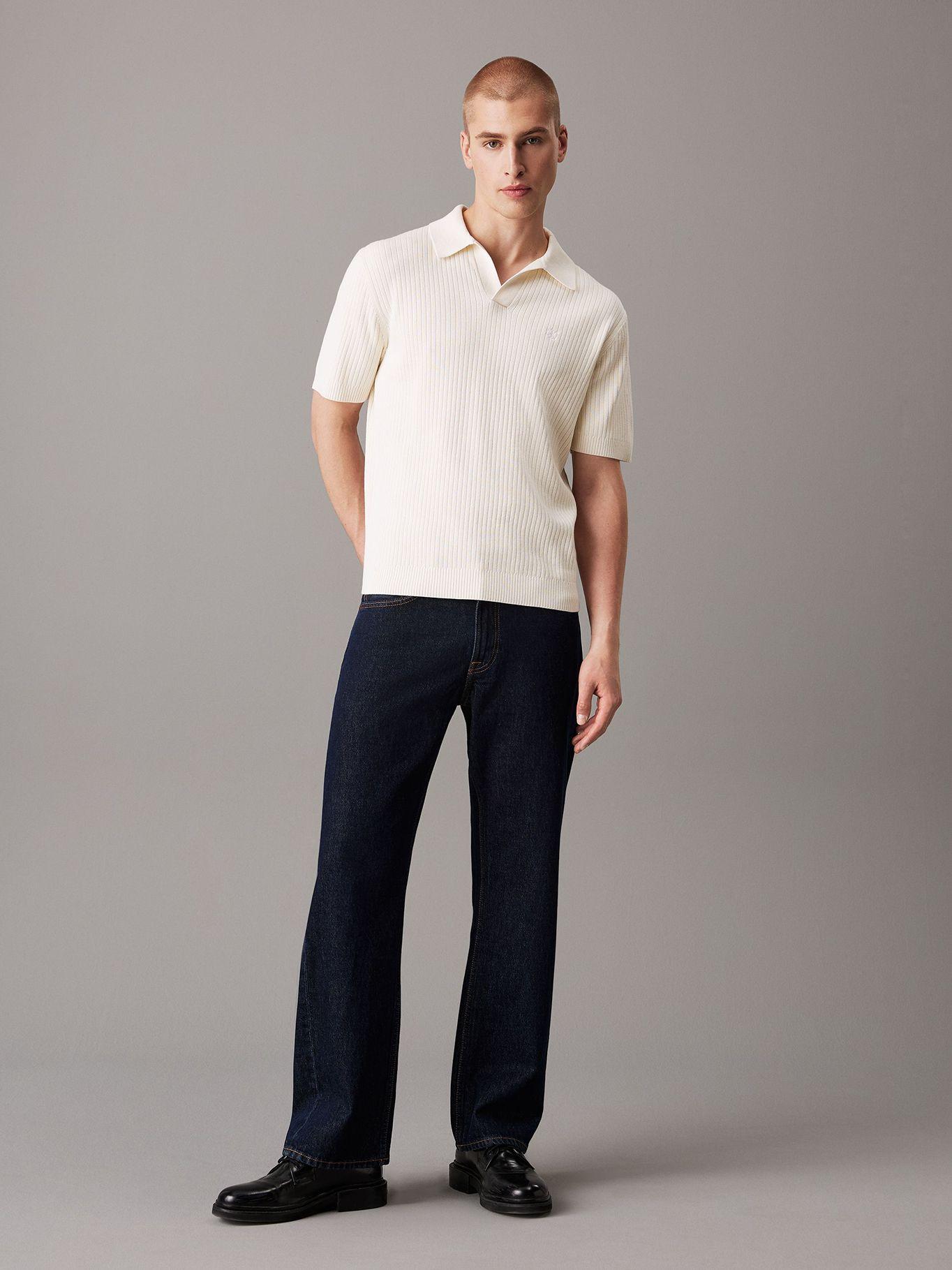 Sweater Linear Ss Polo Sweater Blanco Calvin Klein-1