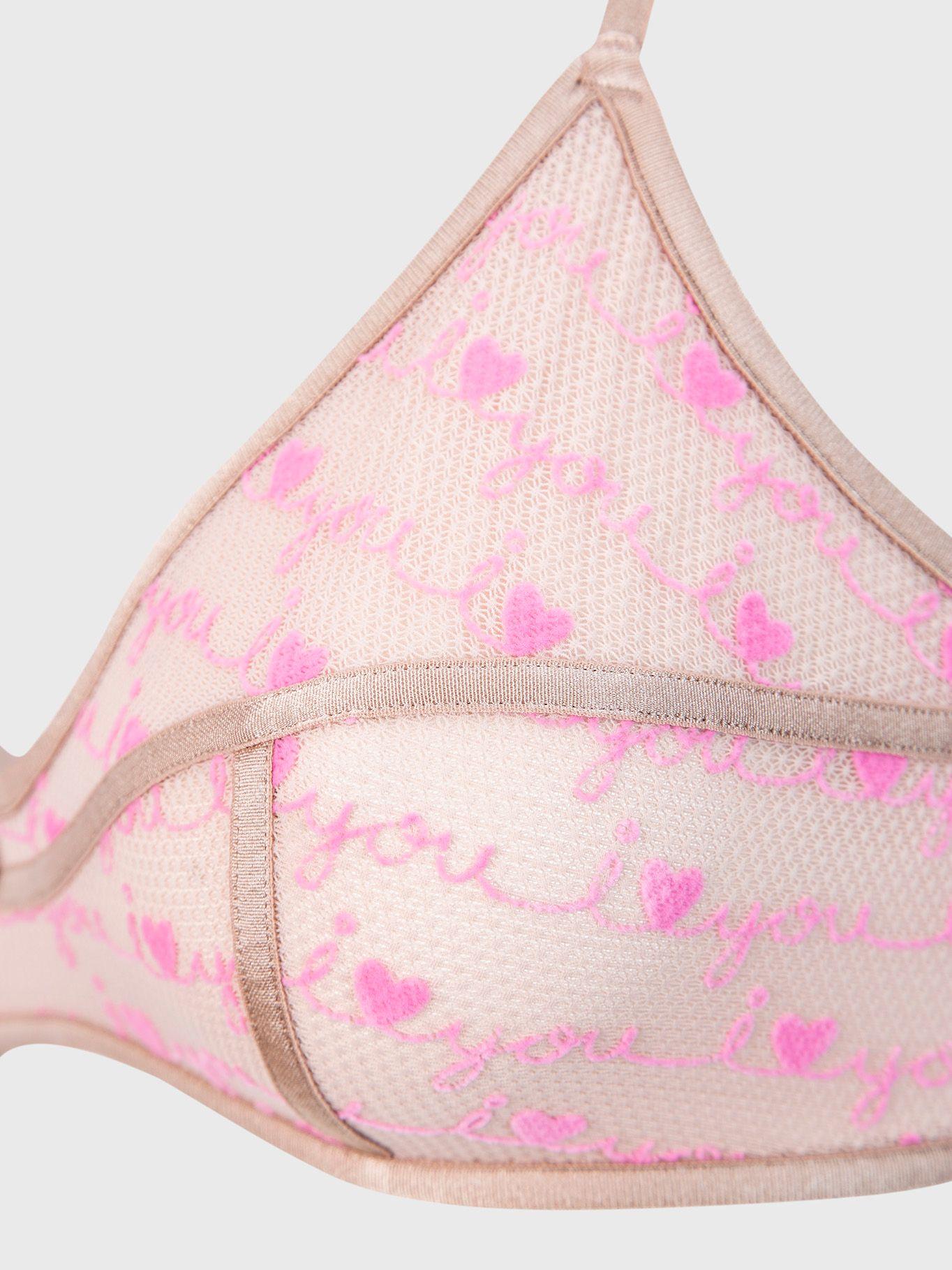 Bralette I Heart You Rosa Calvin Klein-3