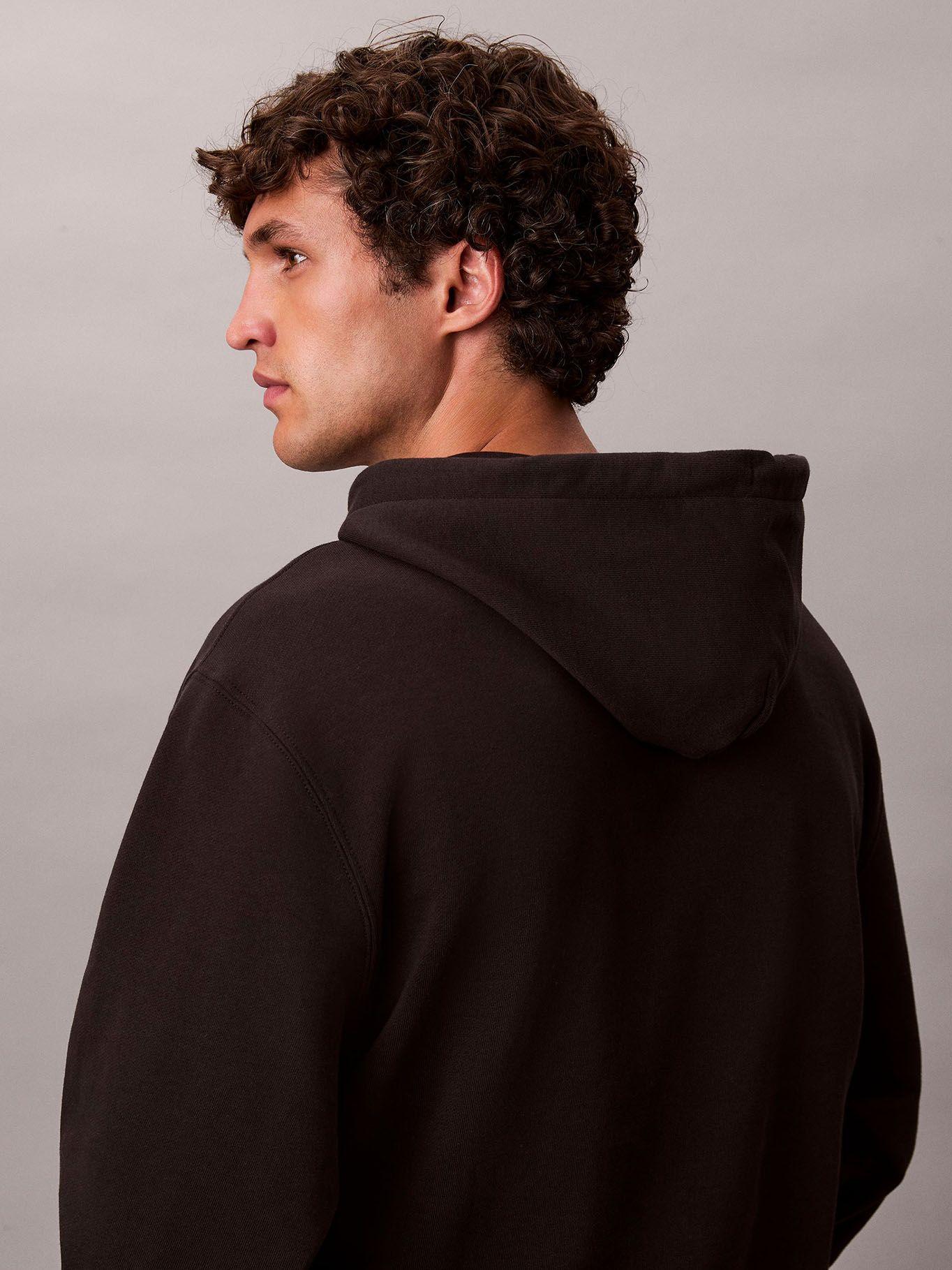 Polerón Gorro y Logo Negro Calvin Klein 001-3