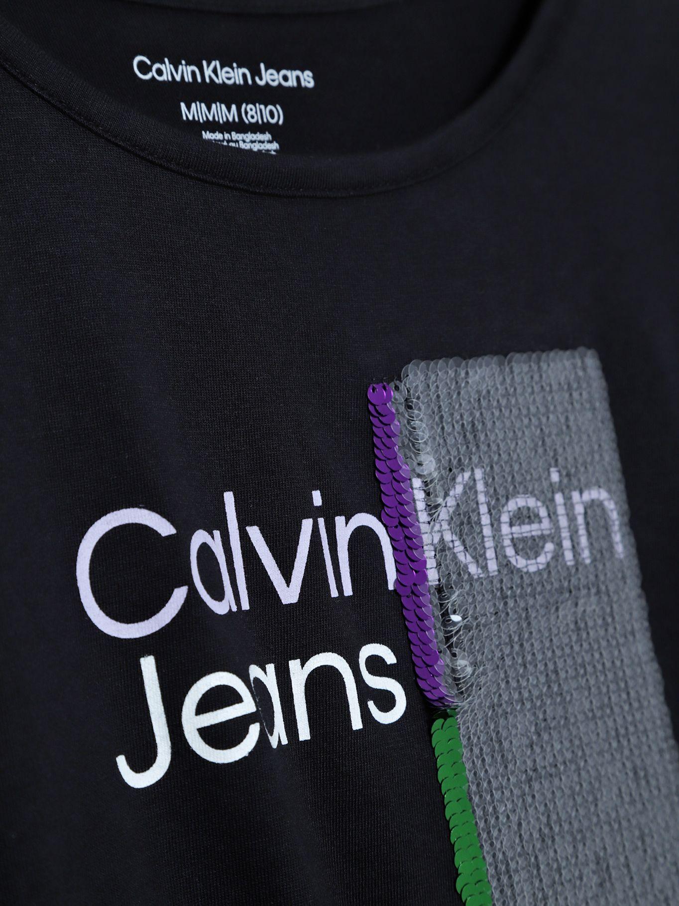 Polera Niña Ck Sequin Negro Calvin Klein-2