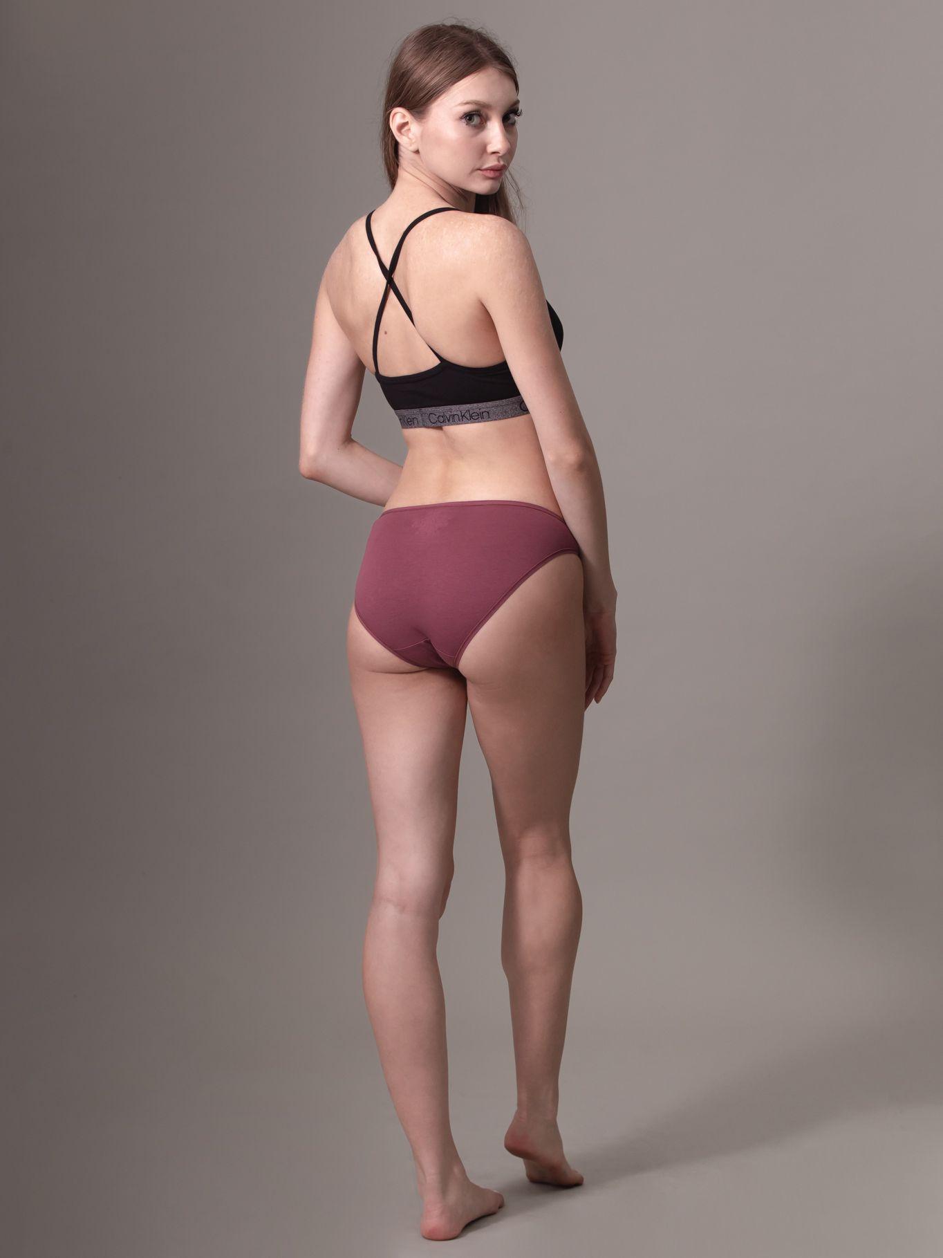 Calzón Bikini From Cotton Burdeo Calvin Klein-2