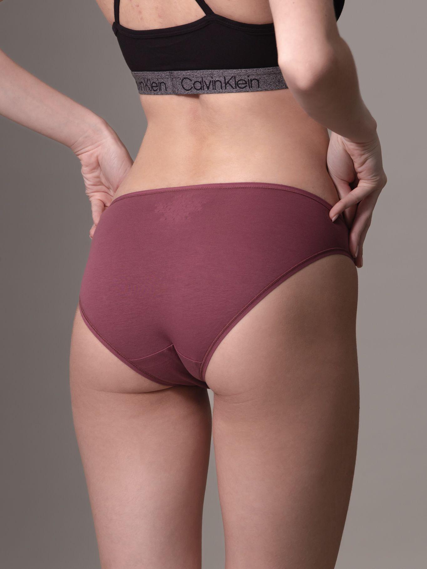 Calzón Bikini From Cotton Burdeo Calvin Klein-3