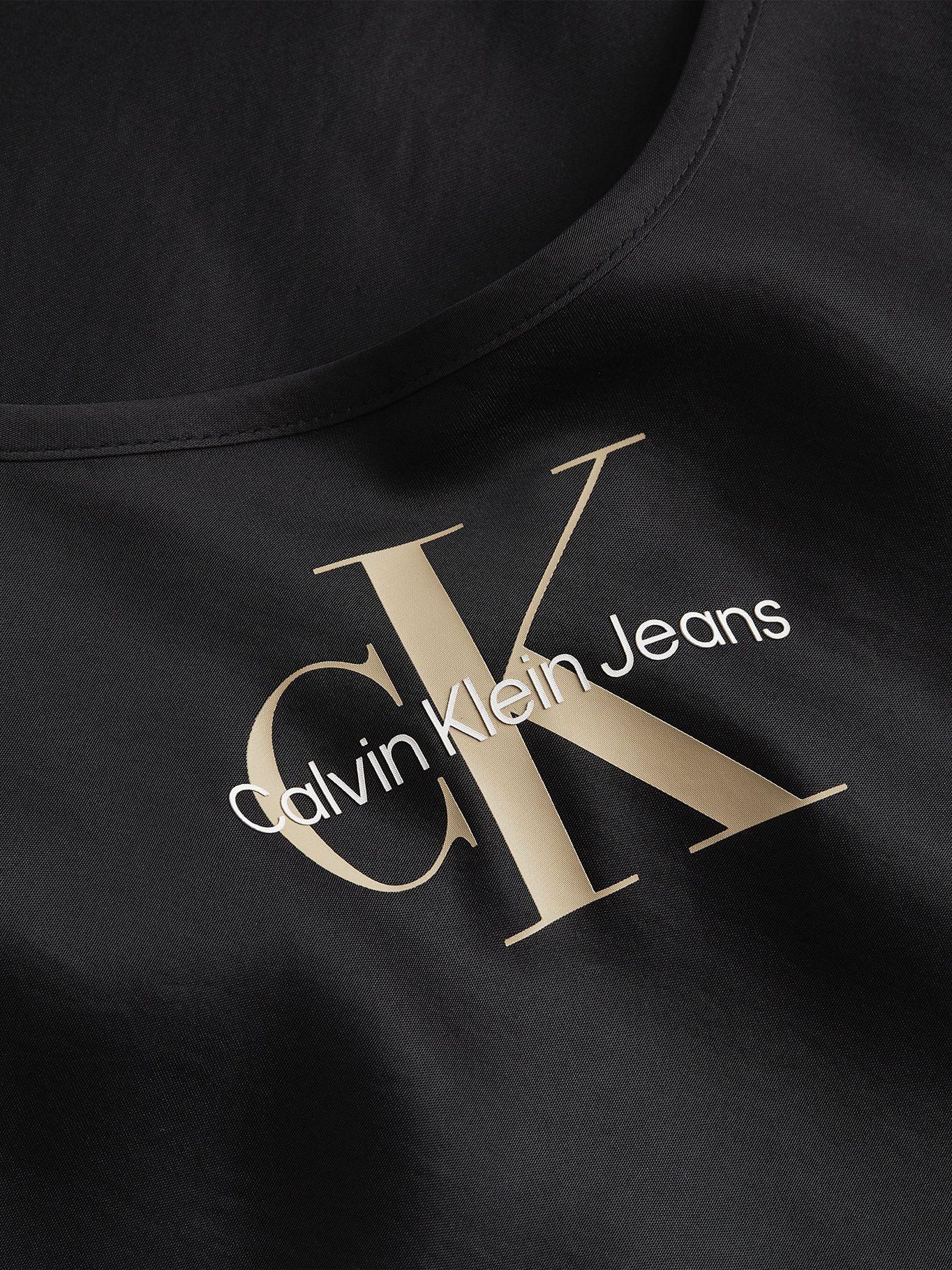 Vestido Monogram Satin Negro Calvin Klein-1