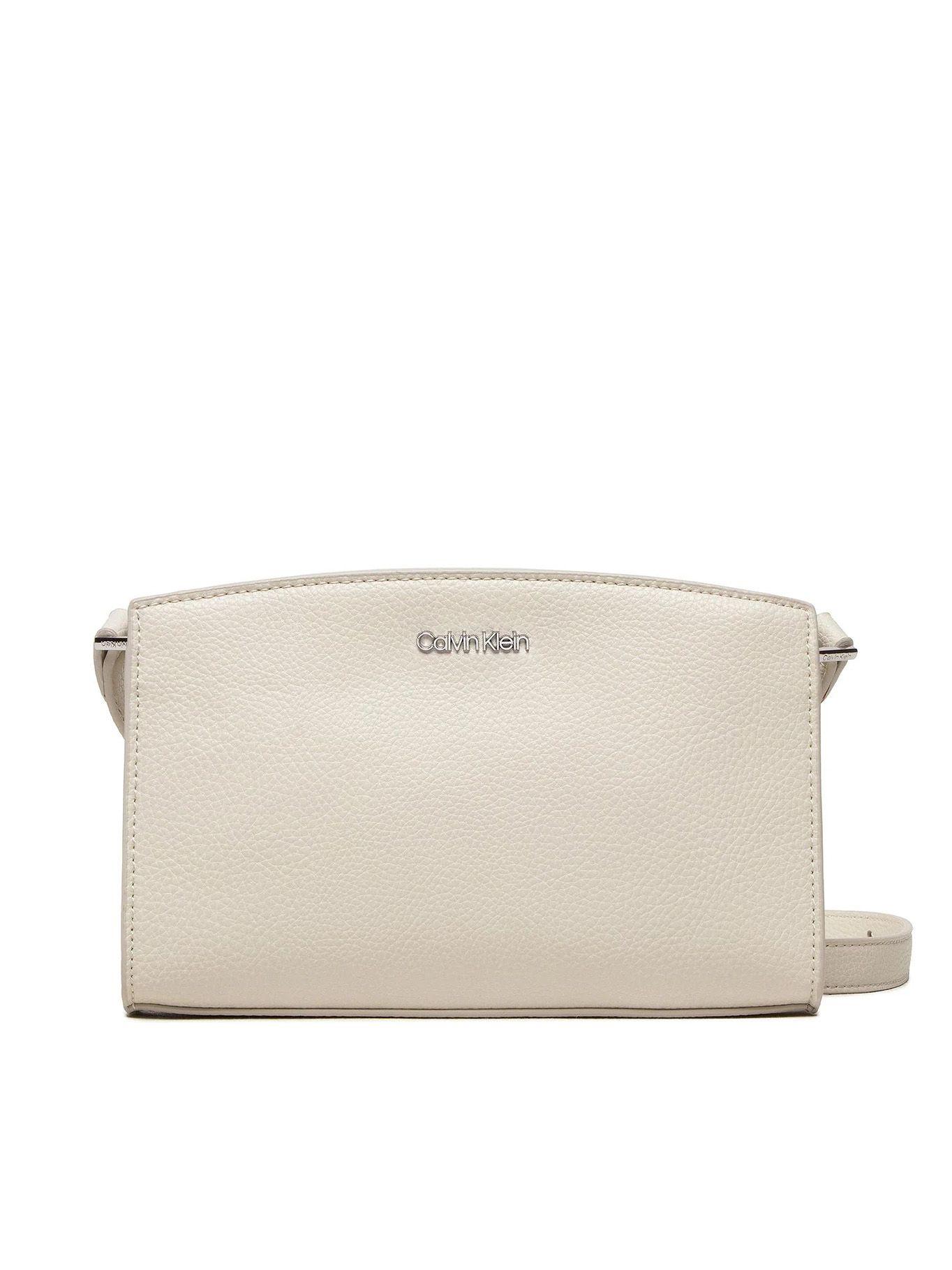 Cartera Ck Code Crossbody Beige Calvin Klein-0