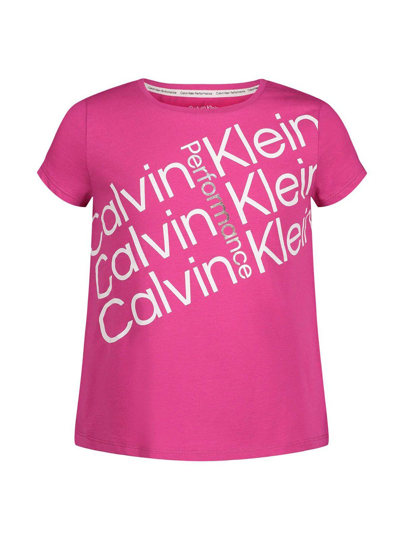 Polera Fresh Tilt Logo Rosa Calvin Klein-0