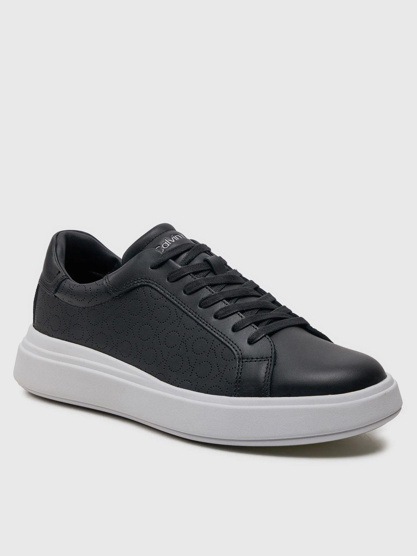 Zapatillas de Cuero Perf Monogram Negro Calvin Klein-0