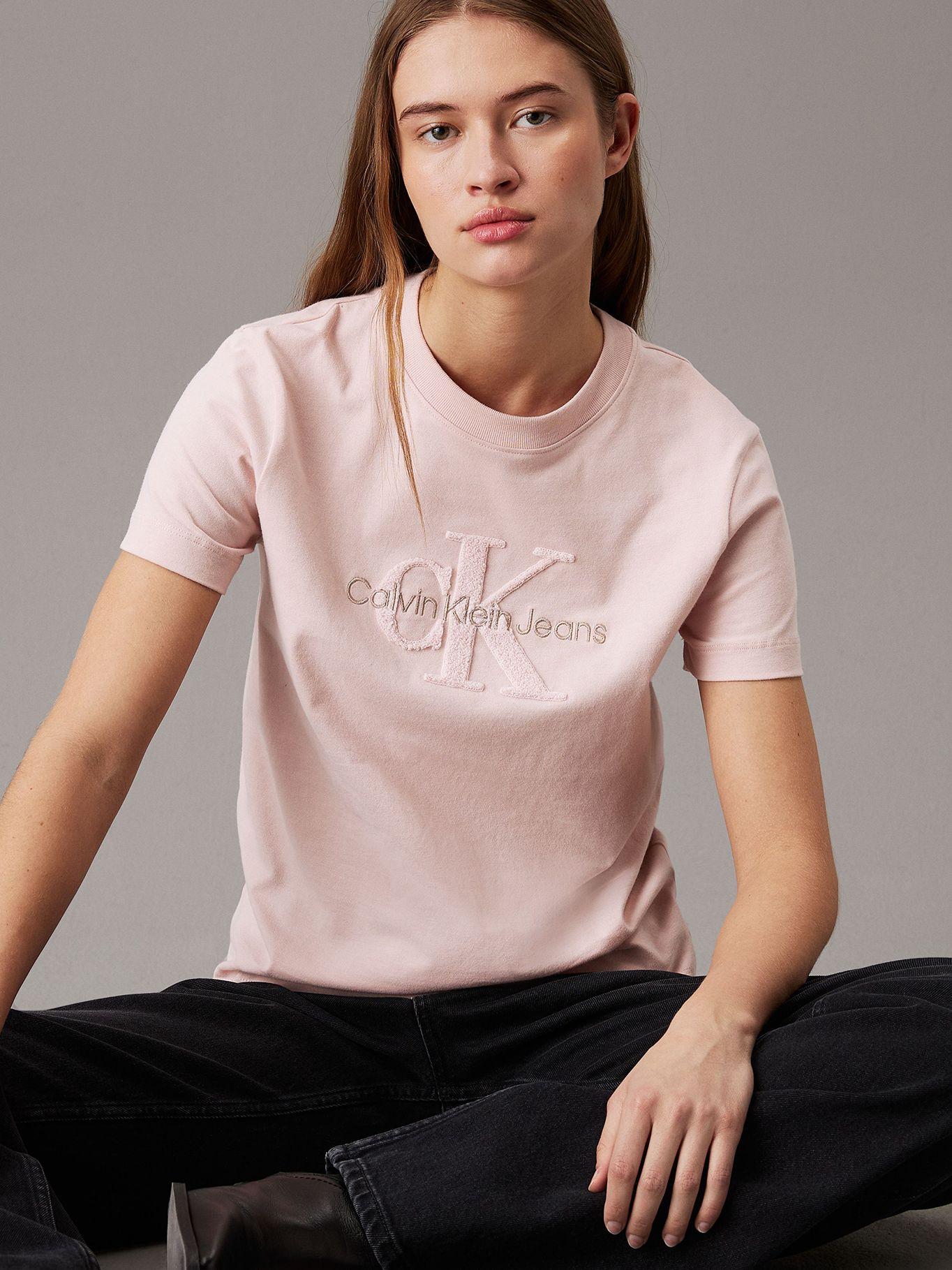Polera Chenille Monologo Rosado Calvin Klein-3