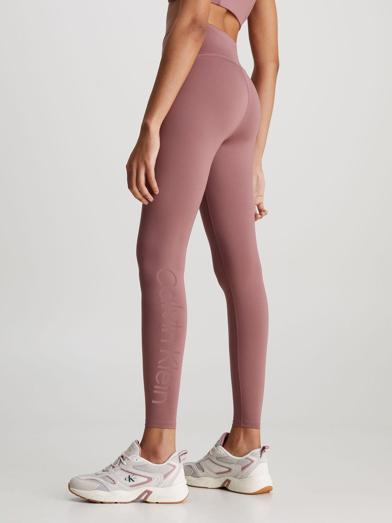 Calzas Vertical Logo Rosa Calvin Klein-2