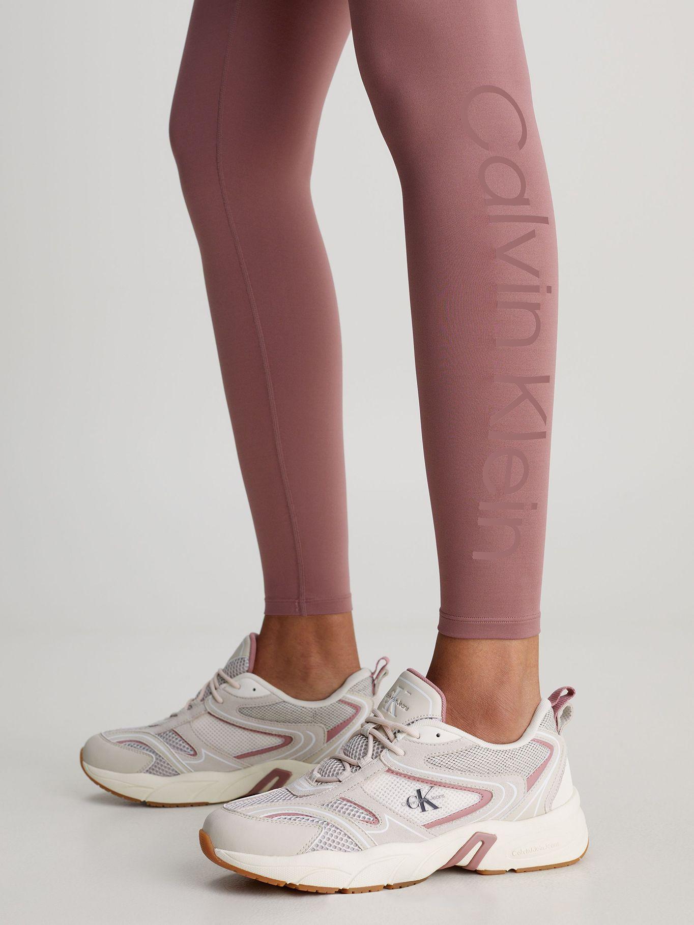 Calzas Vertical Logo Rosa Calvin Klein-3