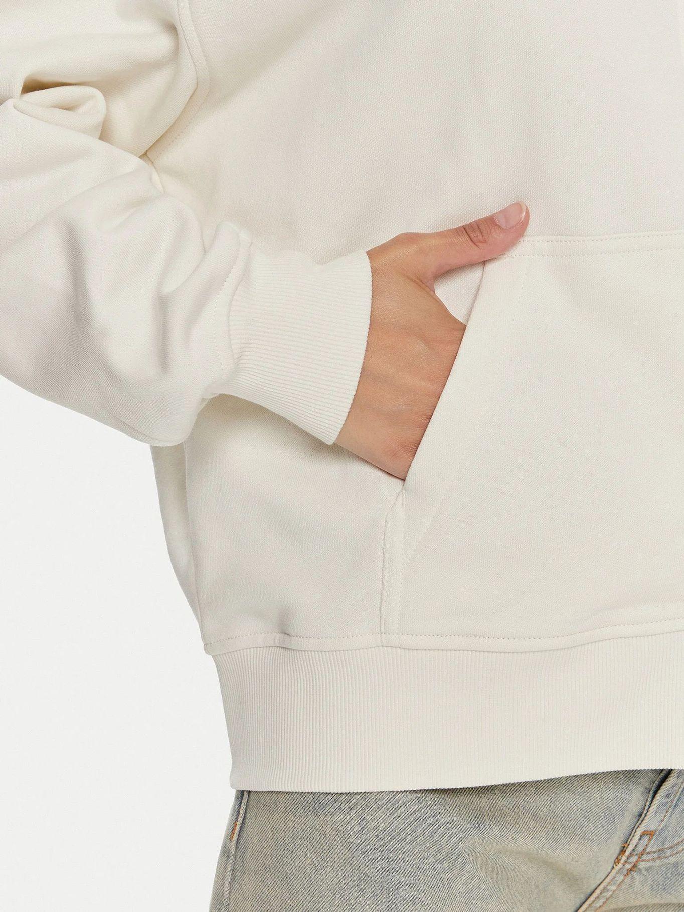 Polerón Diffused Ck Zip Blanco Calvin Klein-4