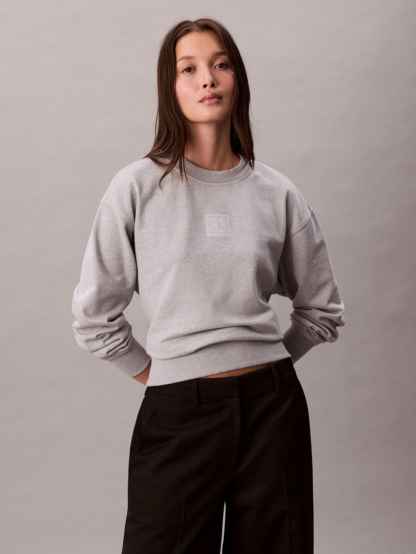 Polerón De Felpa Gris Calvin Klein-0