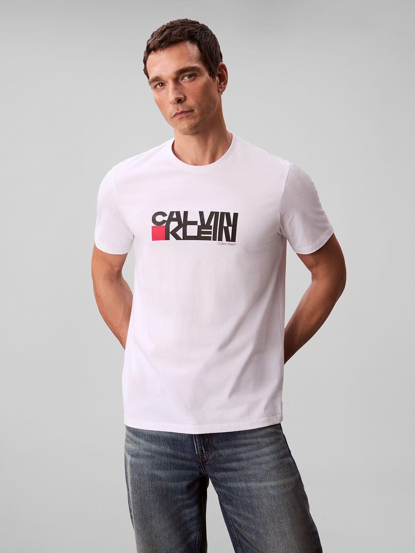 Polera con Estampado Gráfico Redbox Blanco Calvin Klein-0