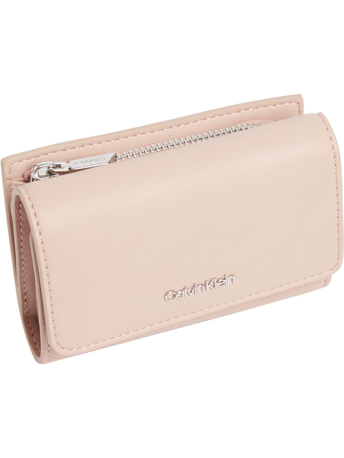 Cartera pequeña reciclada de plegado triple con RFID Rosado Calvin Klein-2